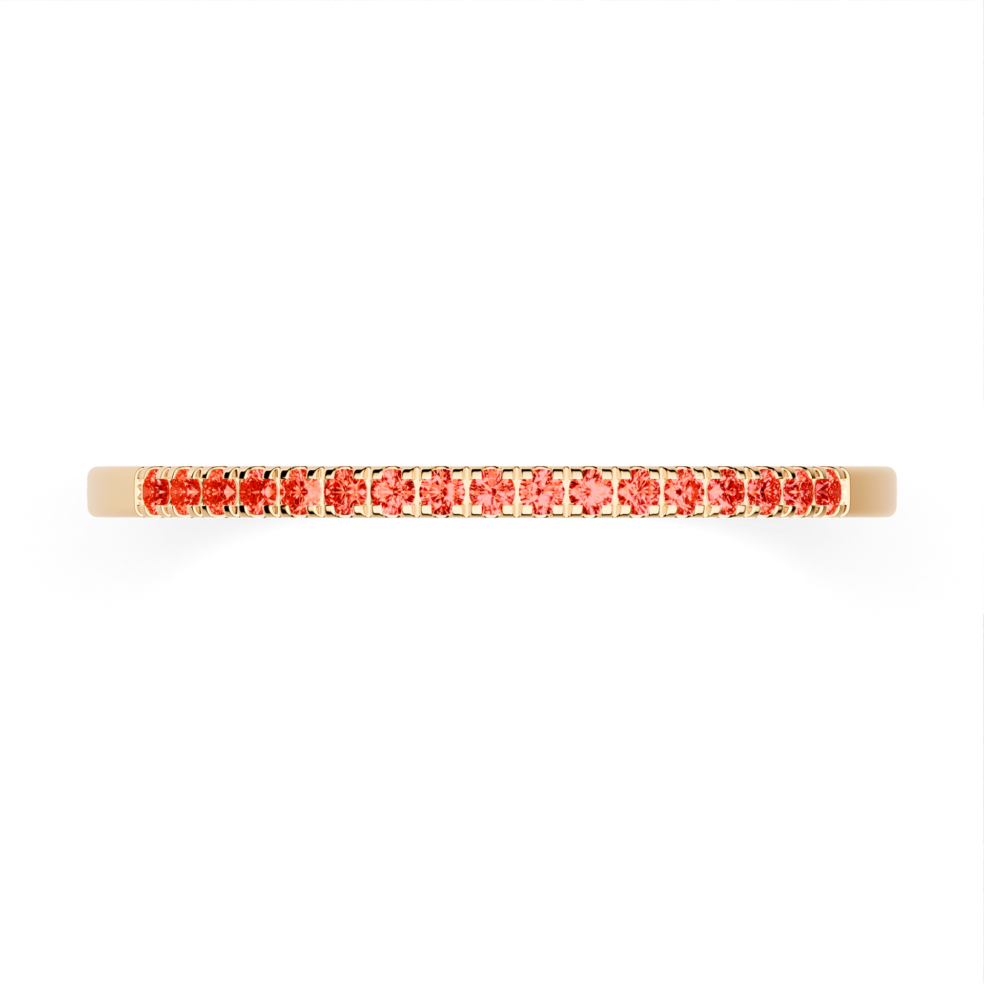 Dostawka Rosie z żółtego złota z czerwonym diamentem laboratoryjnym 0,08ct