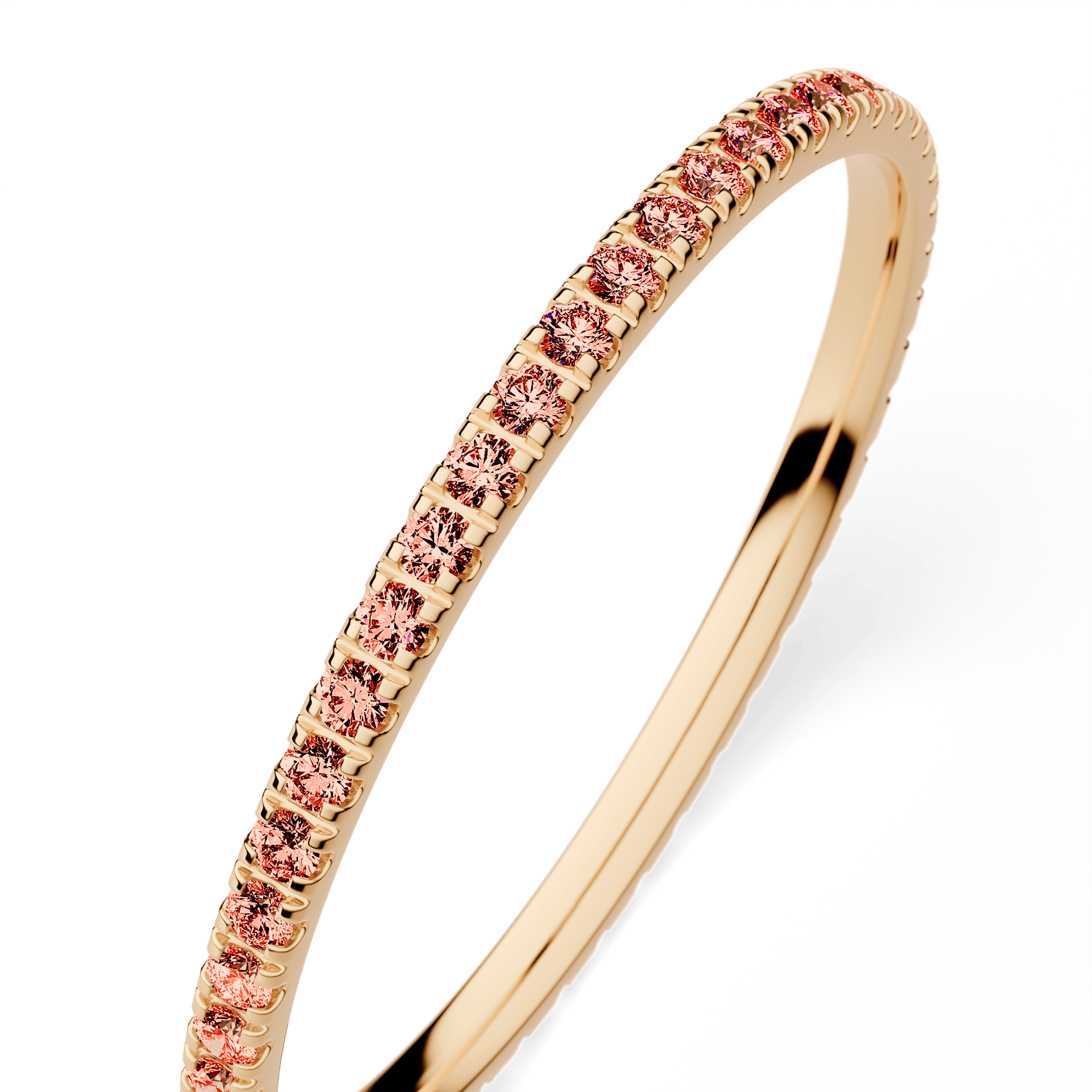 Dostawka Rosie z żółtego złota z czerwonym diamentem 0,25ct