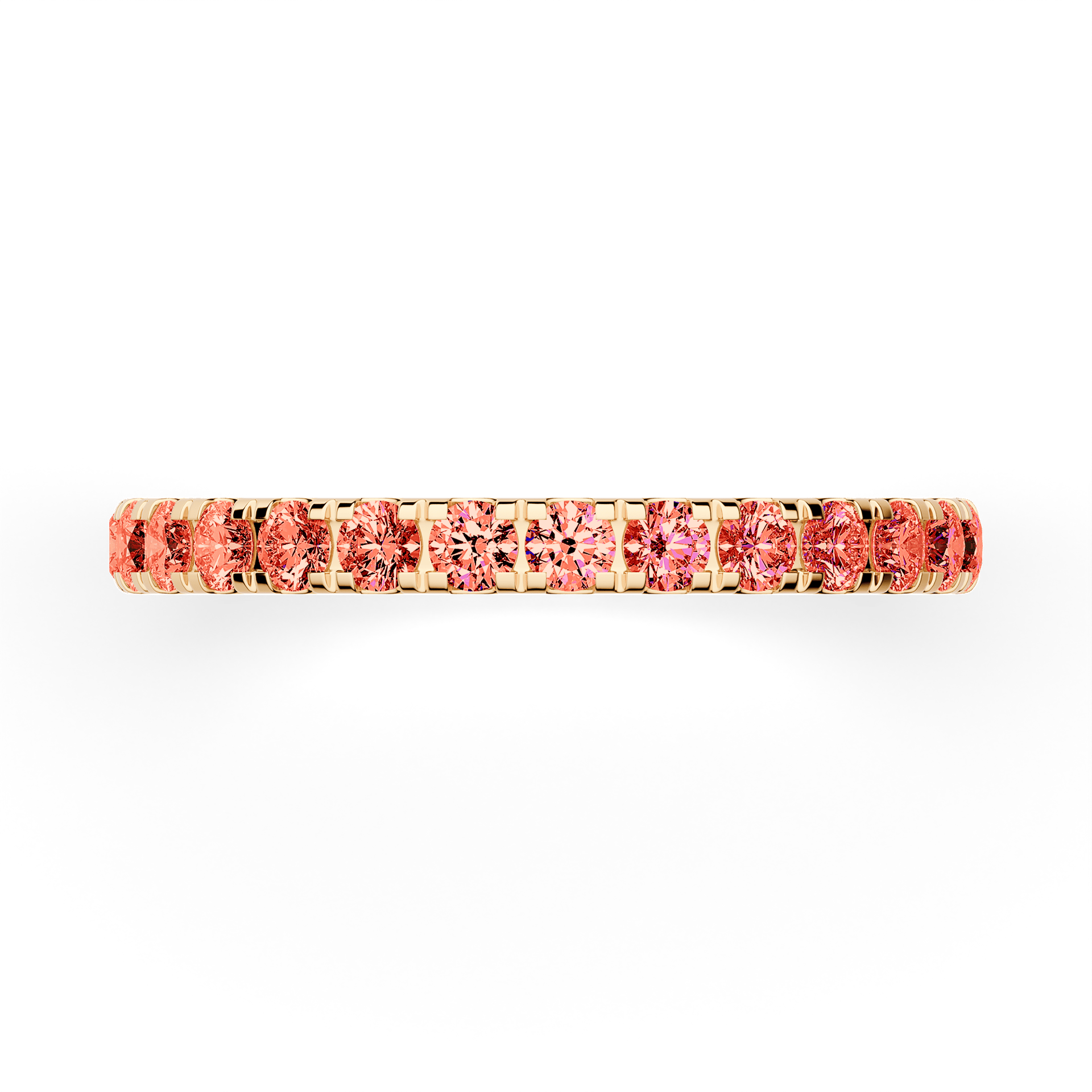 Dostawka Rosie z żółtego złota z czerwonym diamentem 0,96ct