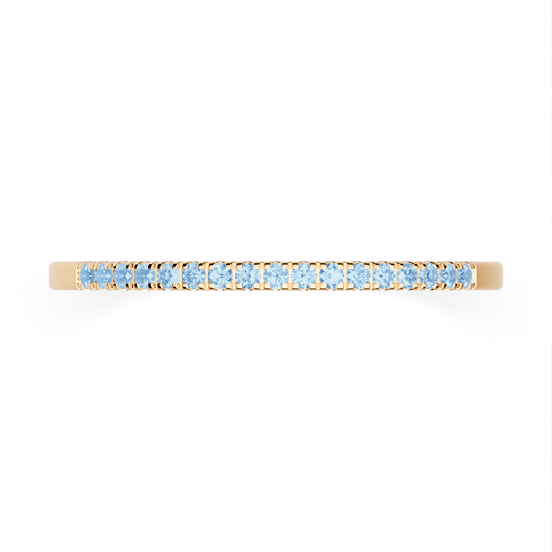 Dostawka Rosie z żółtego złota z niebieskim diamentem laboratoryjnym 0,08ct