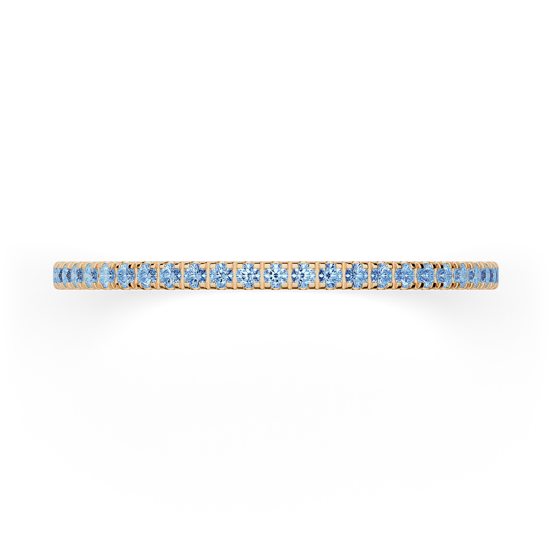 Dostawka Rosie z żółtego złota z niebieskim diamentem 0,25ct