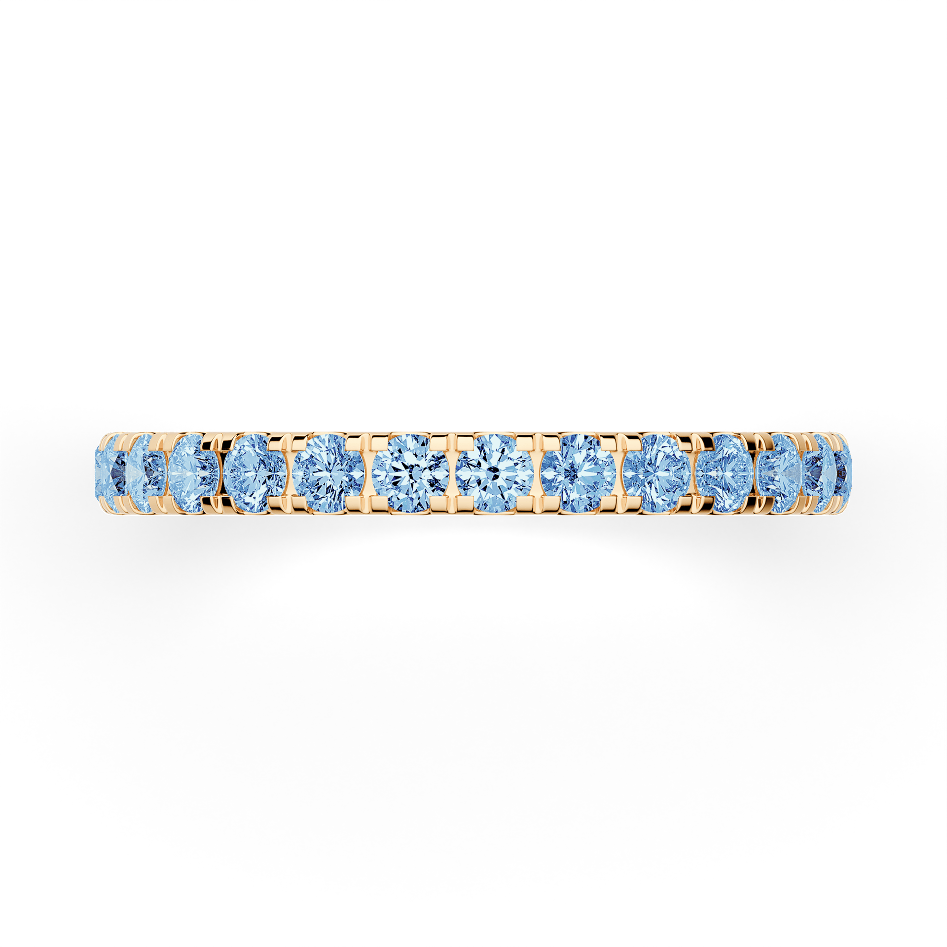 Dostawka Rosie z żółtego złota z niebieskim diamentem 0,96ct