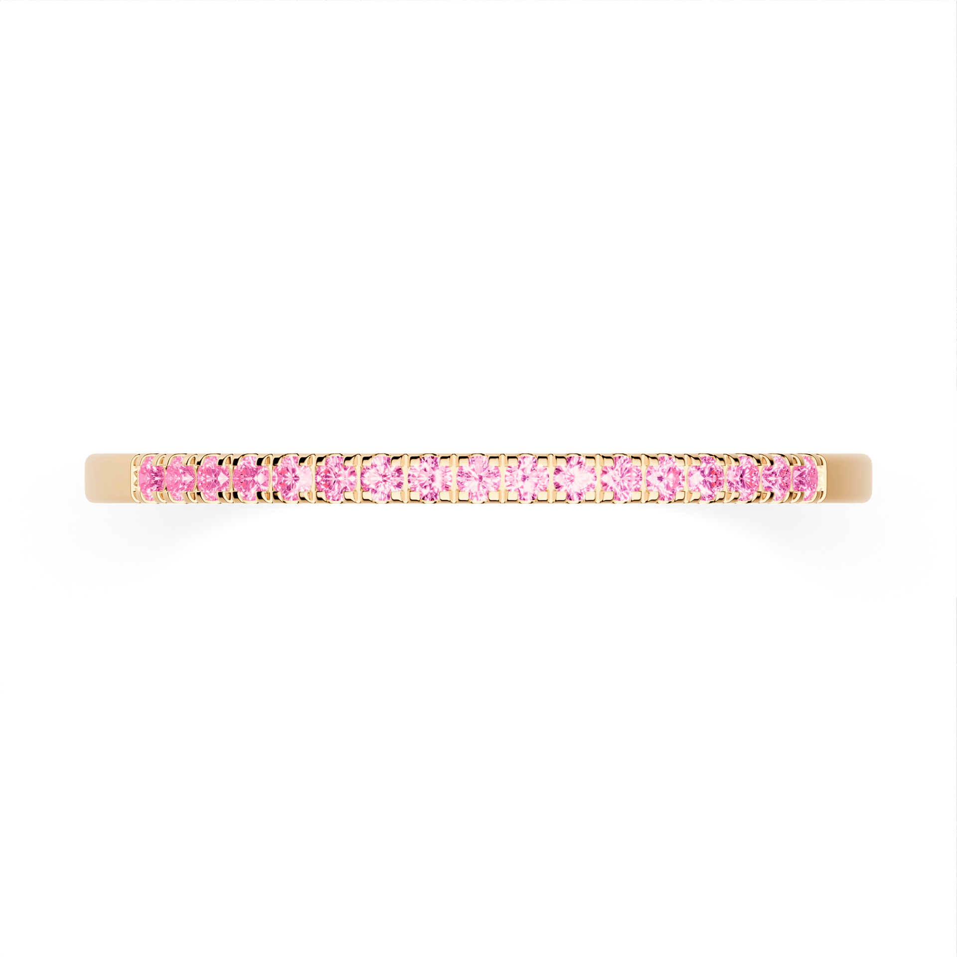 Dostawka Rosie z żółtego złota z różowym diamentem laboratoryjnym 0,08ct