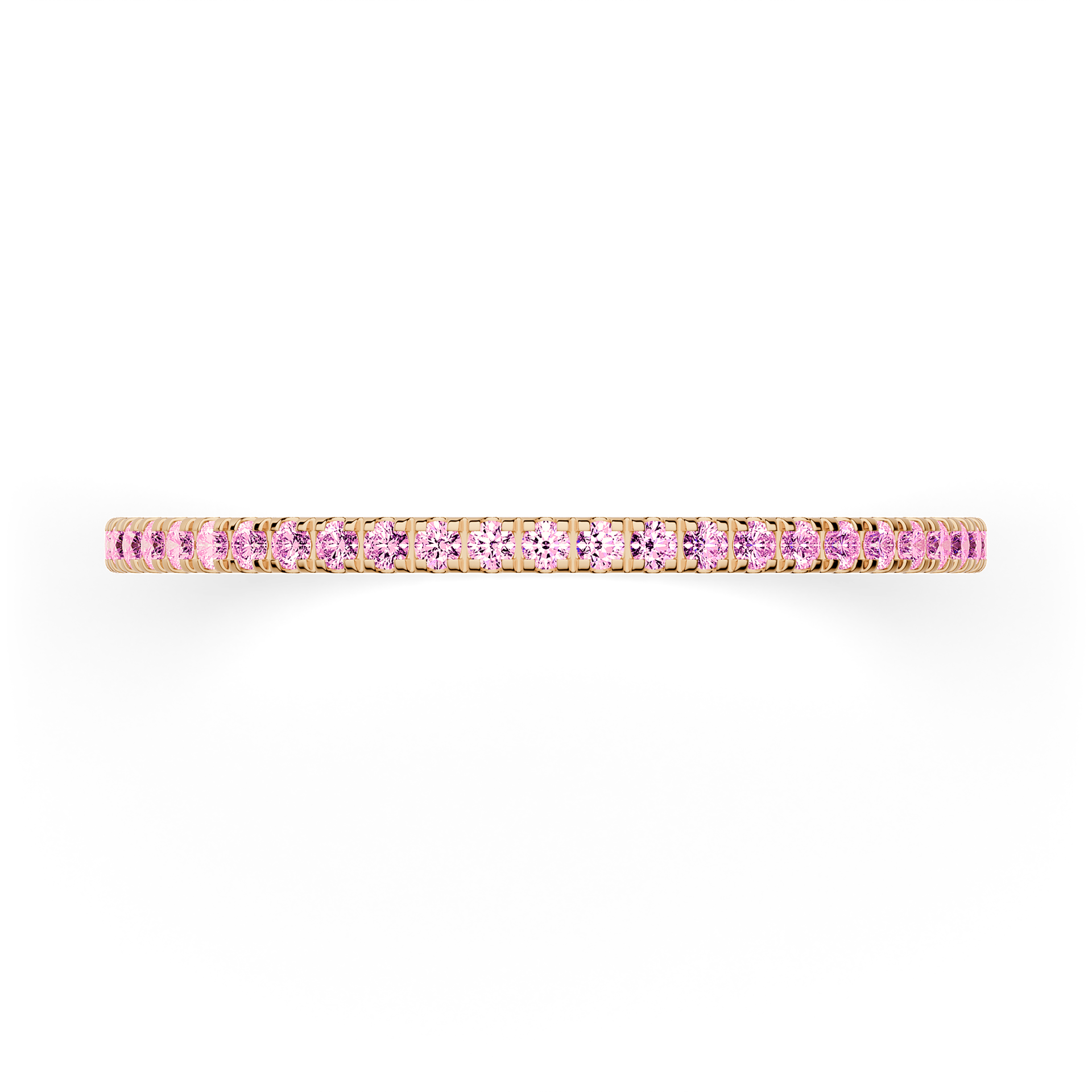 Dostawka Rosie z żółtego złota z różowym diamentem 0,25ct