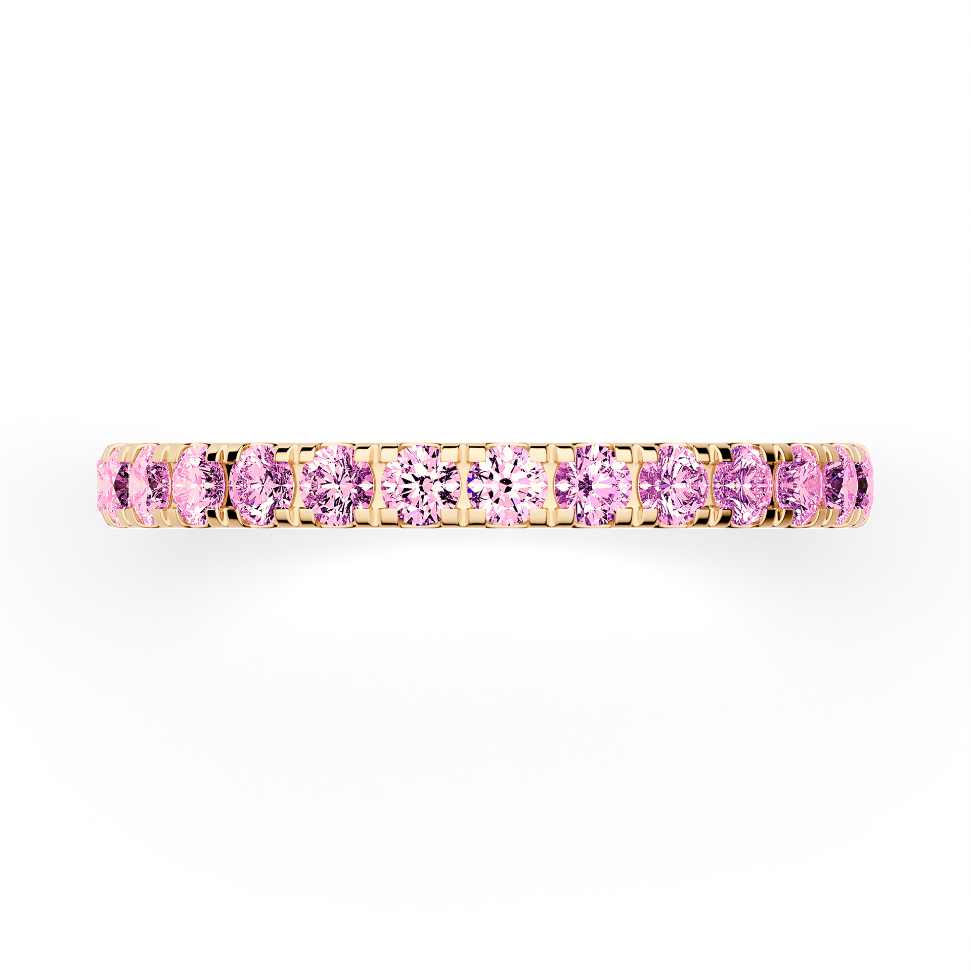 Dostawka Rosie z żółtego złota z różowym diamentem 0,96ct