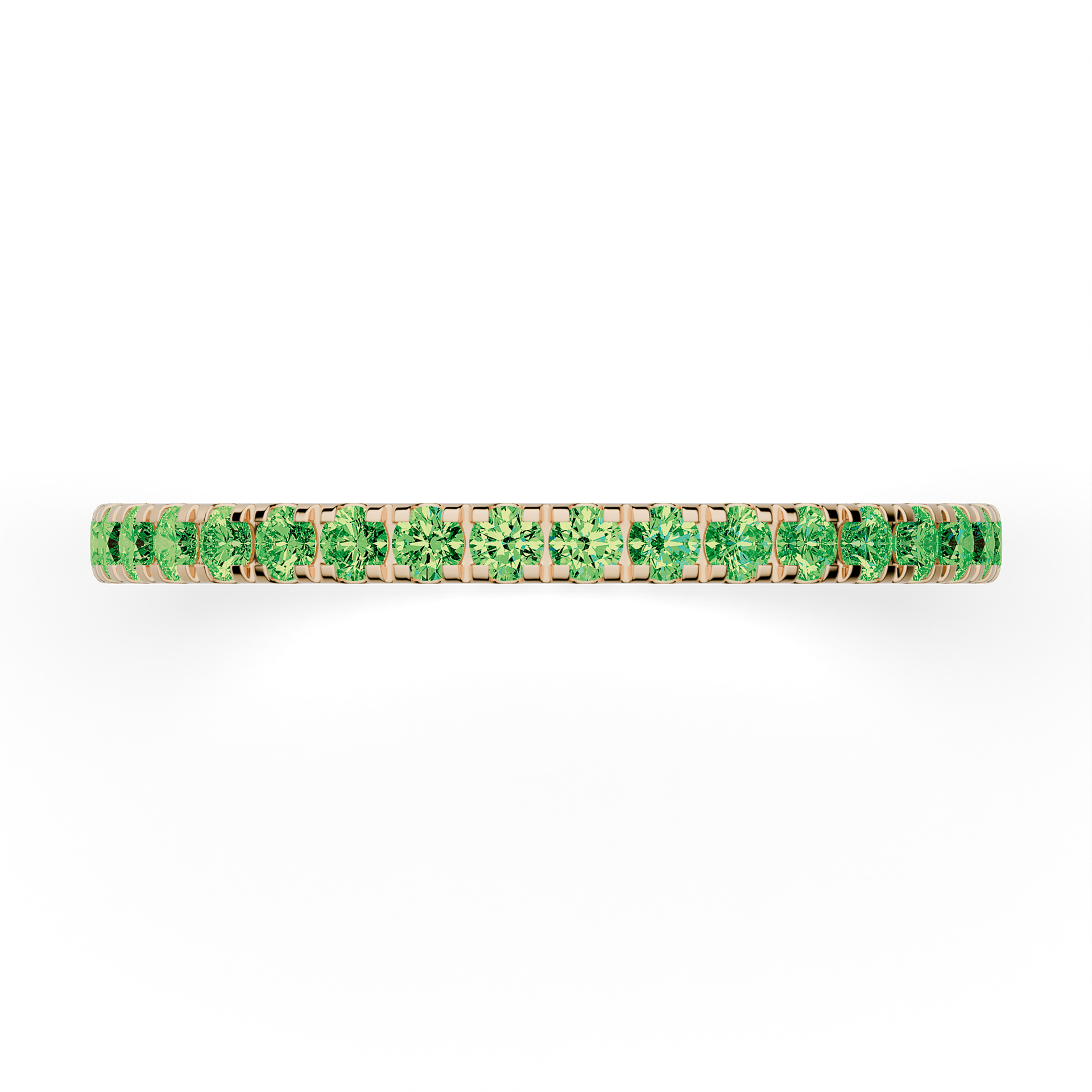 Dostawka Rosie z żółtego złota z ciemnym zielonym diamentem 0,53ct