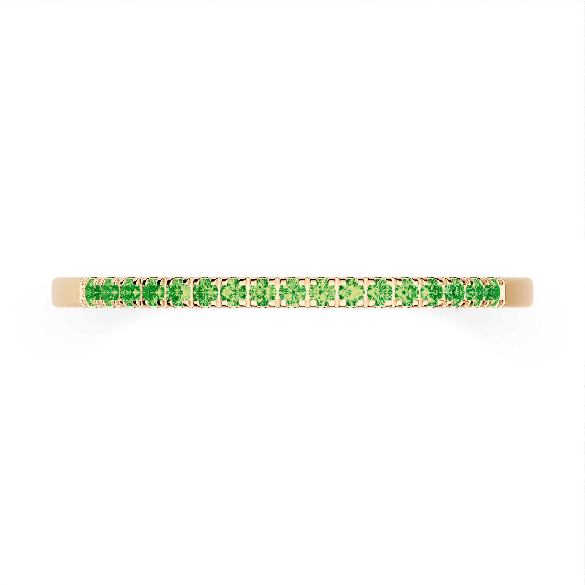 Dostawka Rosie z żółtego złota z ciemnym zielonym diamentem laboratoryjnym 0,08ct