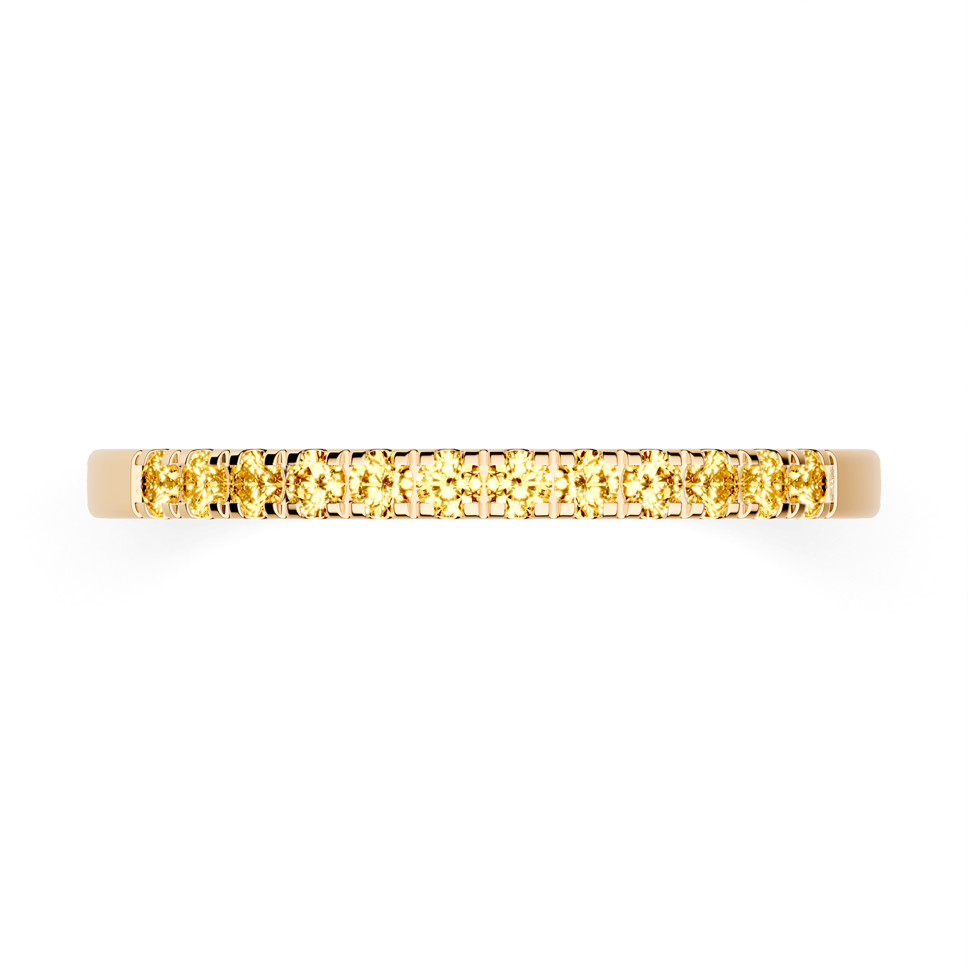 Dostawka Rosie z żółtego złota z żółtym diamentem laboratoryjnym 0,18ct