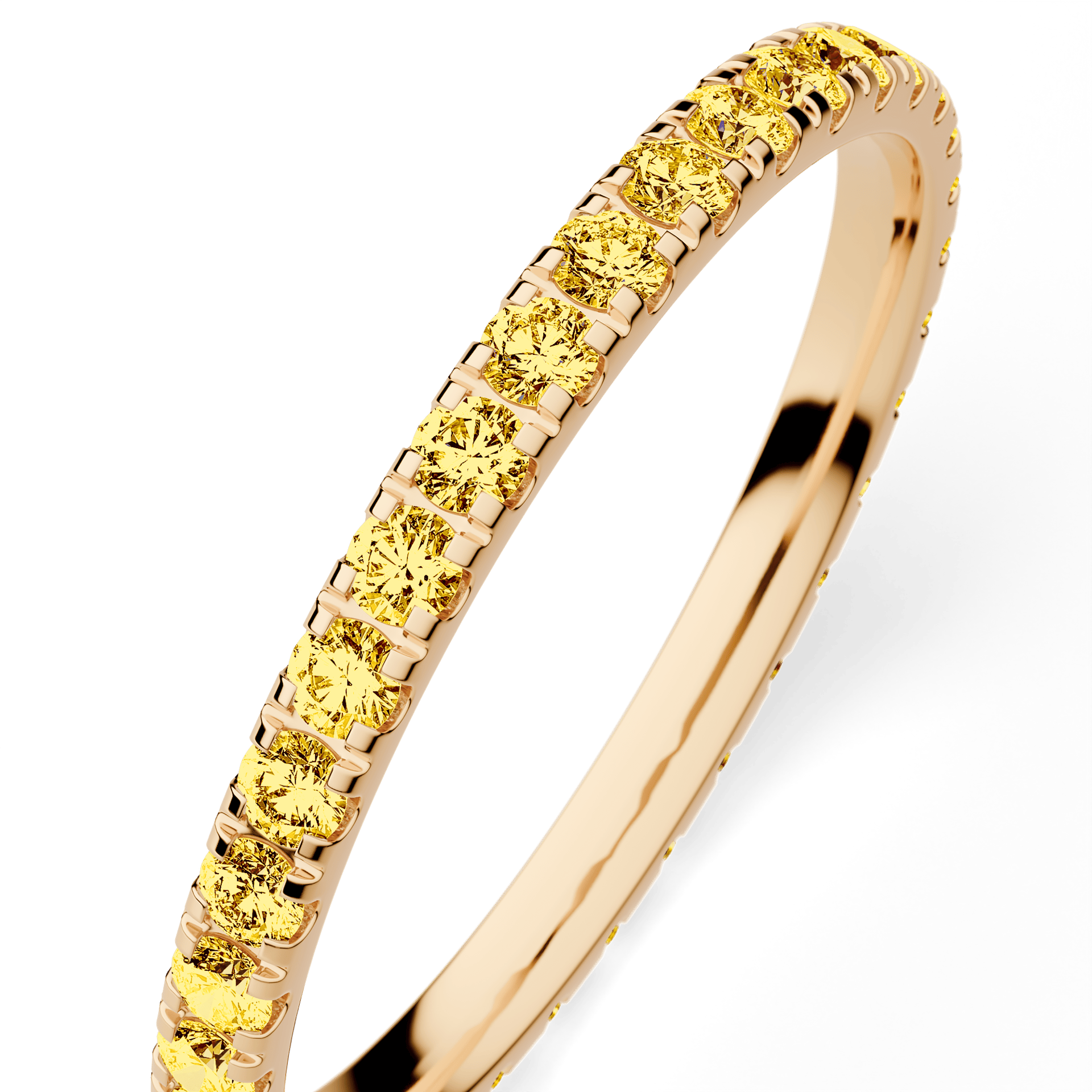 Dostawka Rosie z żółtego złota z żółtym diamentem 0,53ct