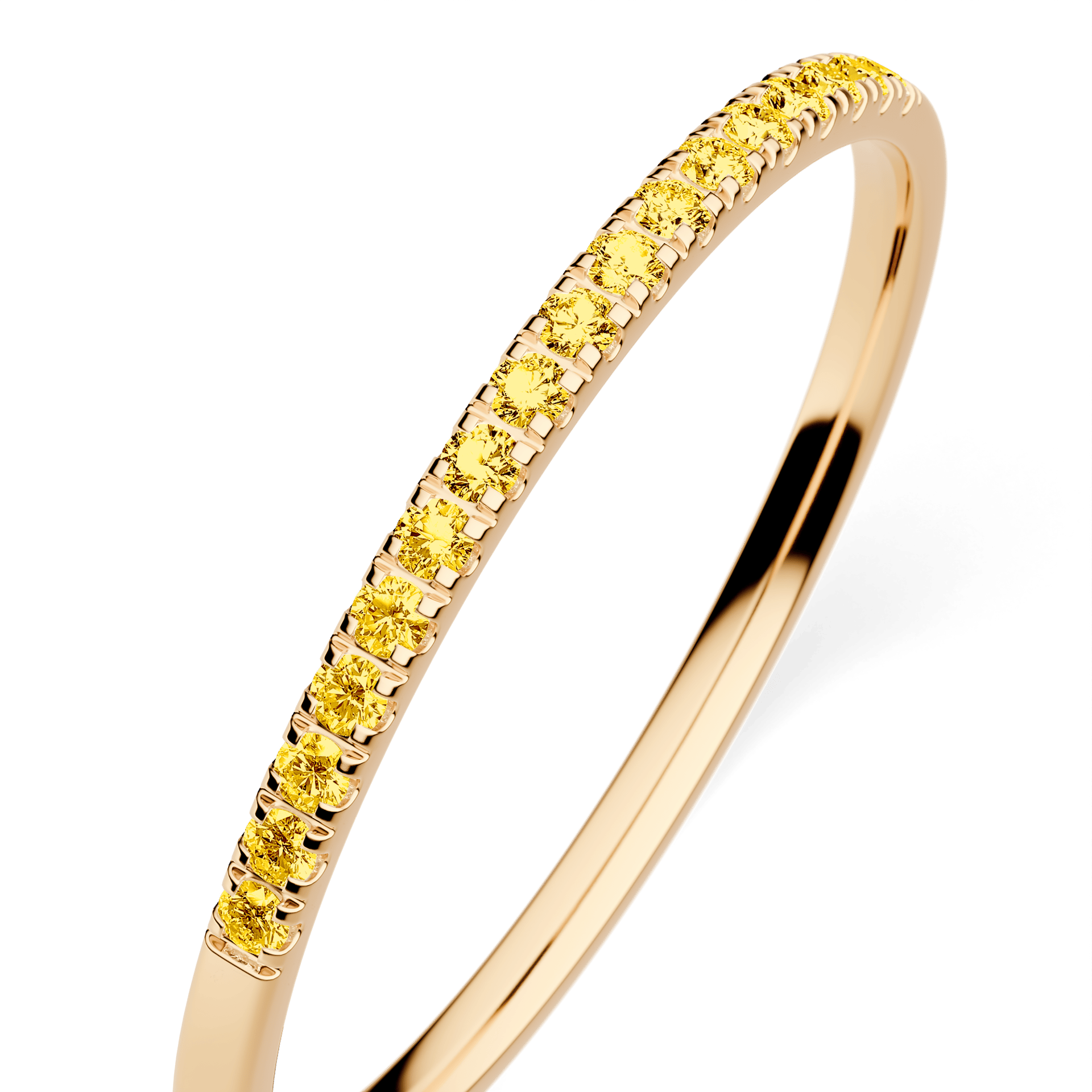 Dostawka Rosie z żółtego złota z żółtym diamentem laboratoryjnym 0,08ct