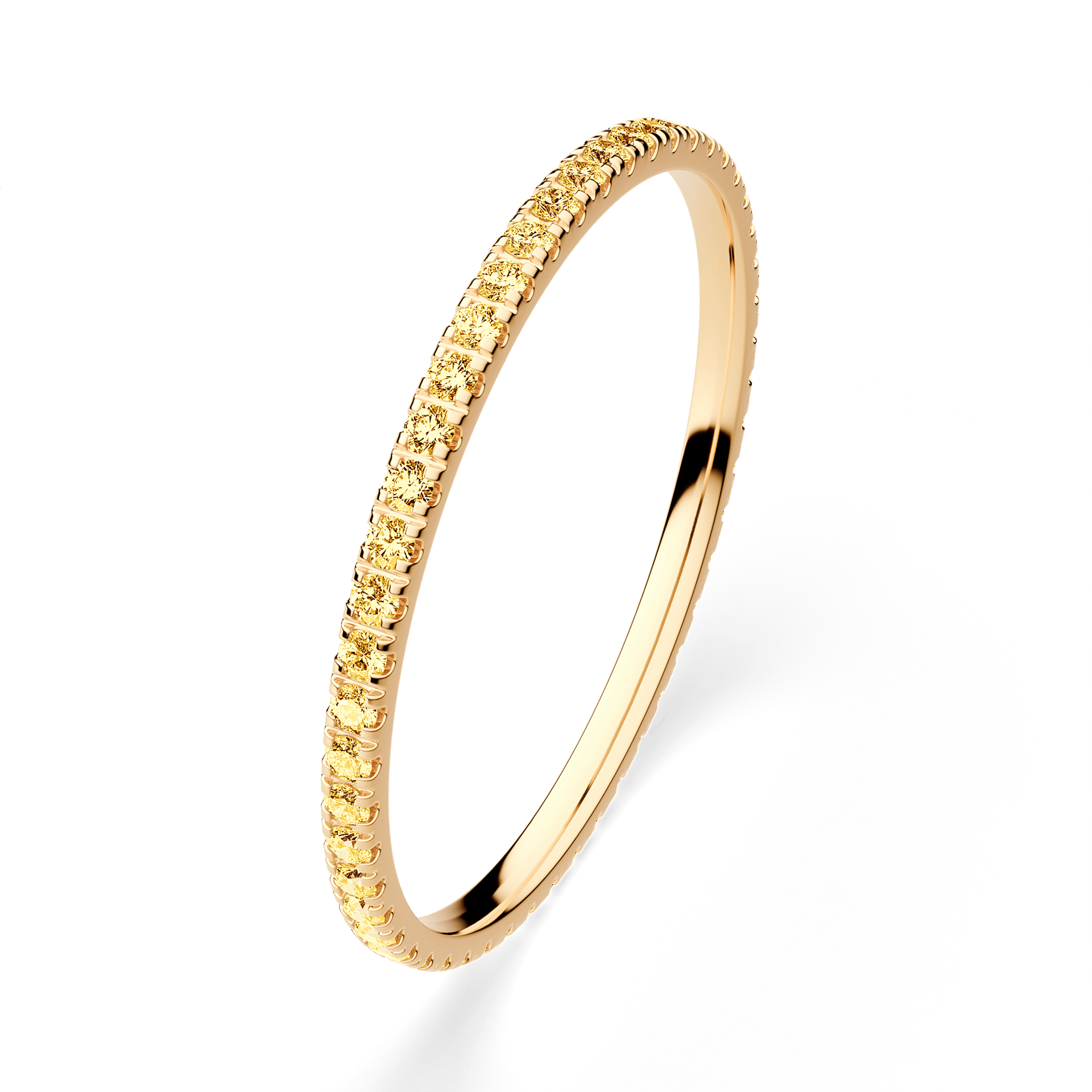 Dostawka Rosie z żółtego złota z żółtym diamentem 0,25ct