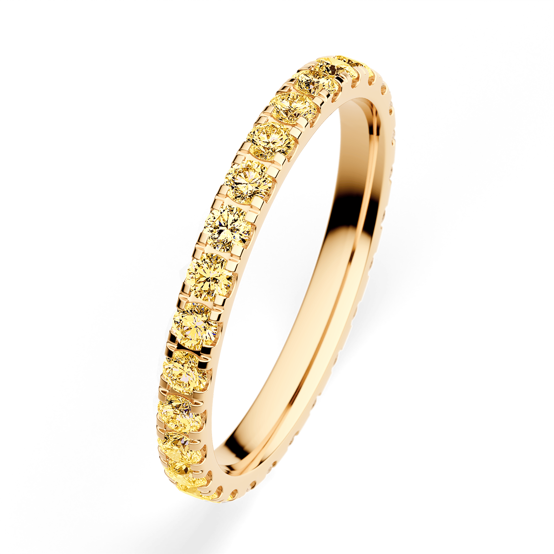 Dostawka Rosie z żółtego złota z żółtym diamentem 0,96ct