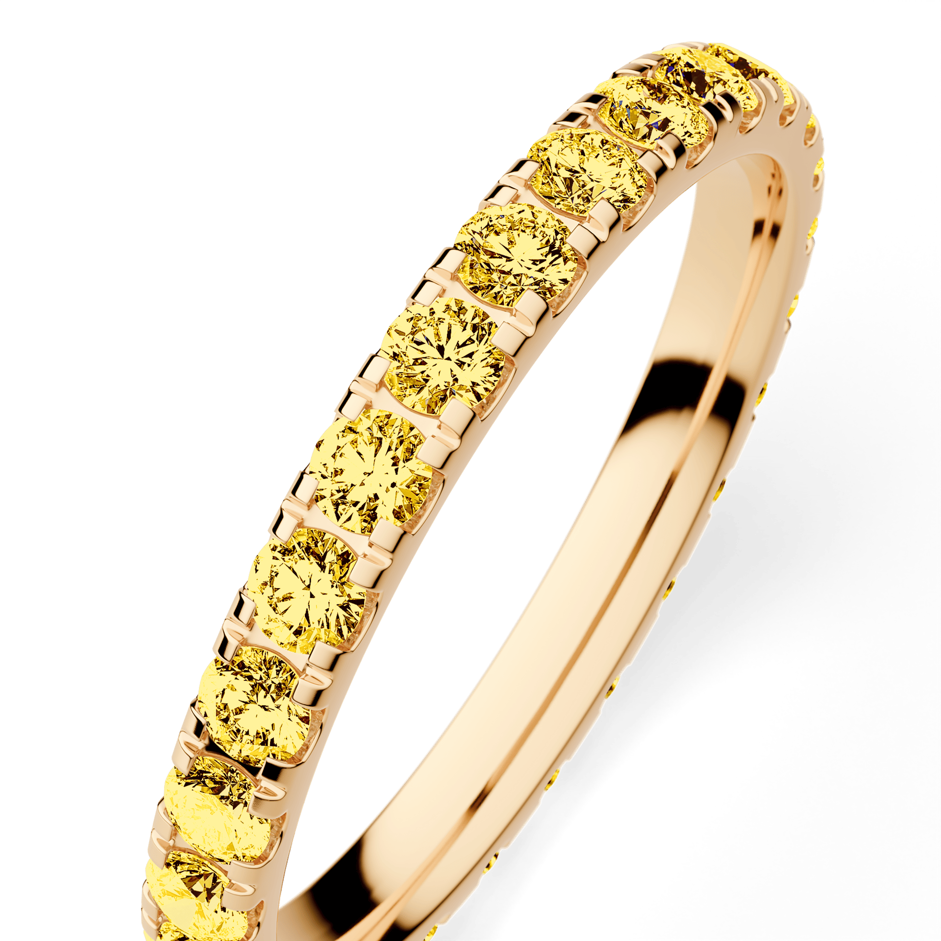 Dostawka Rosie z żółtego złota z żółtym diamentem 0,96ct