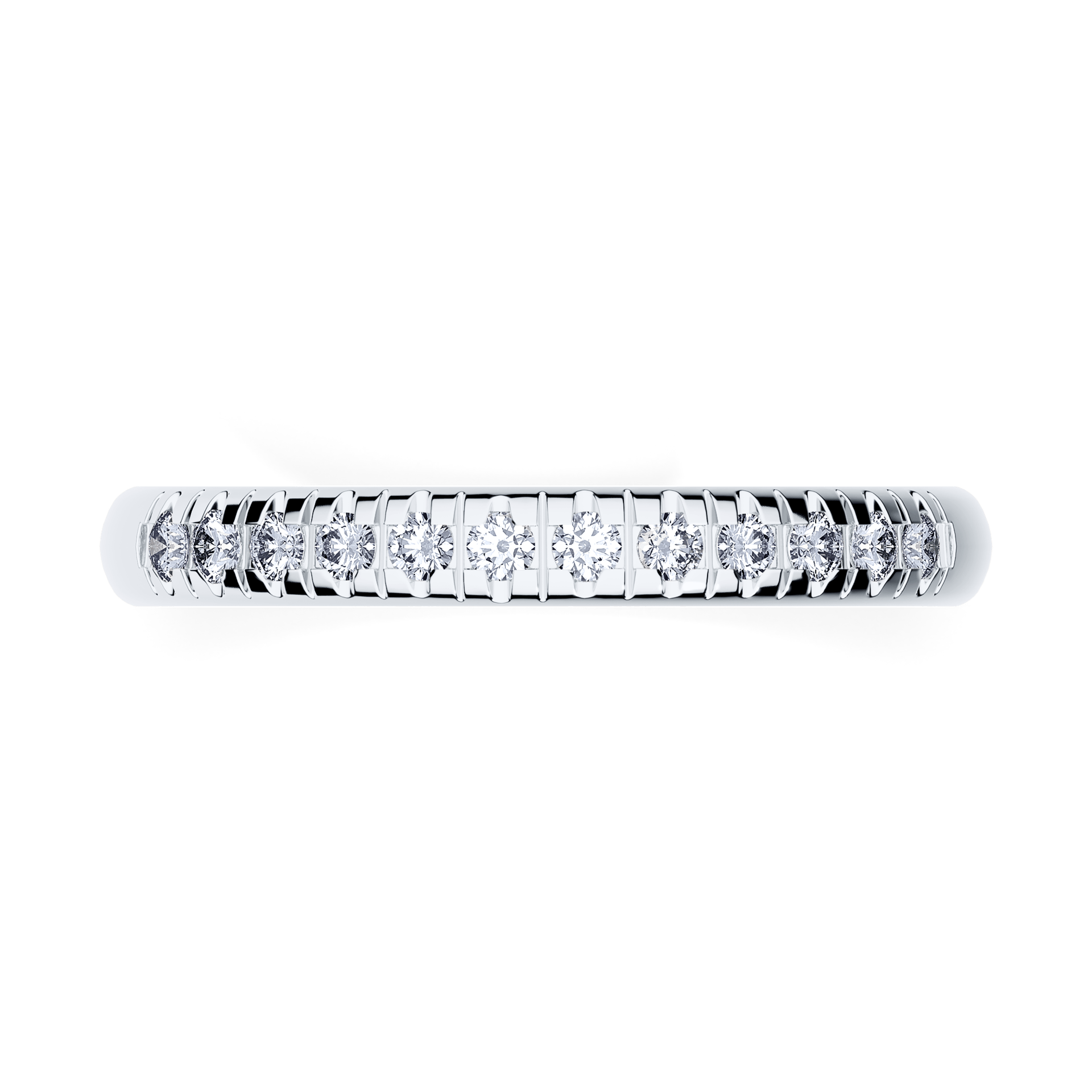 Dostawka Sunshine z białego złota z diamentem laboratoryjnym 0,18ct