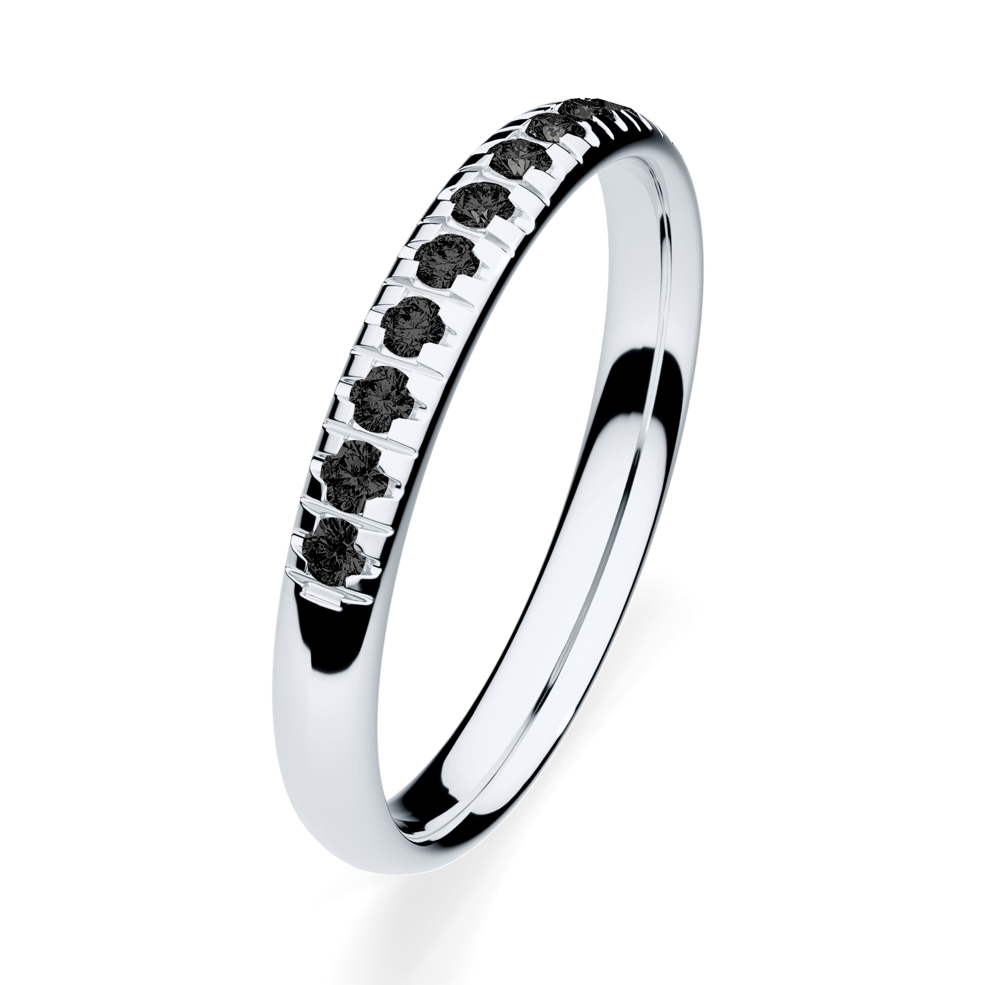 Dostawka Sunshine z białego złota z czarnym diamentem 0,18ct