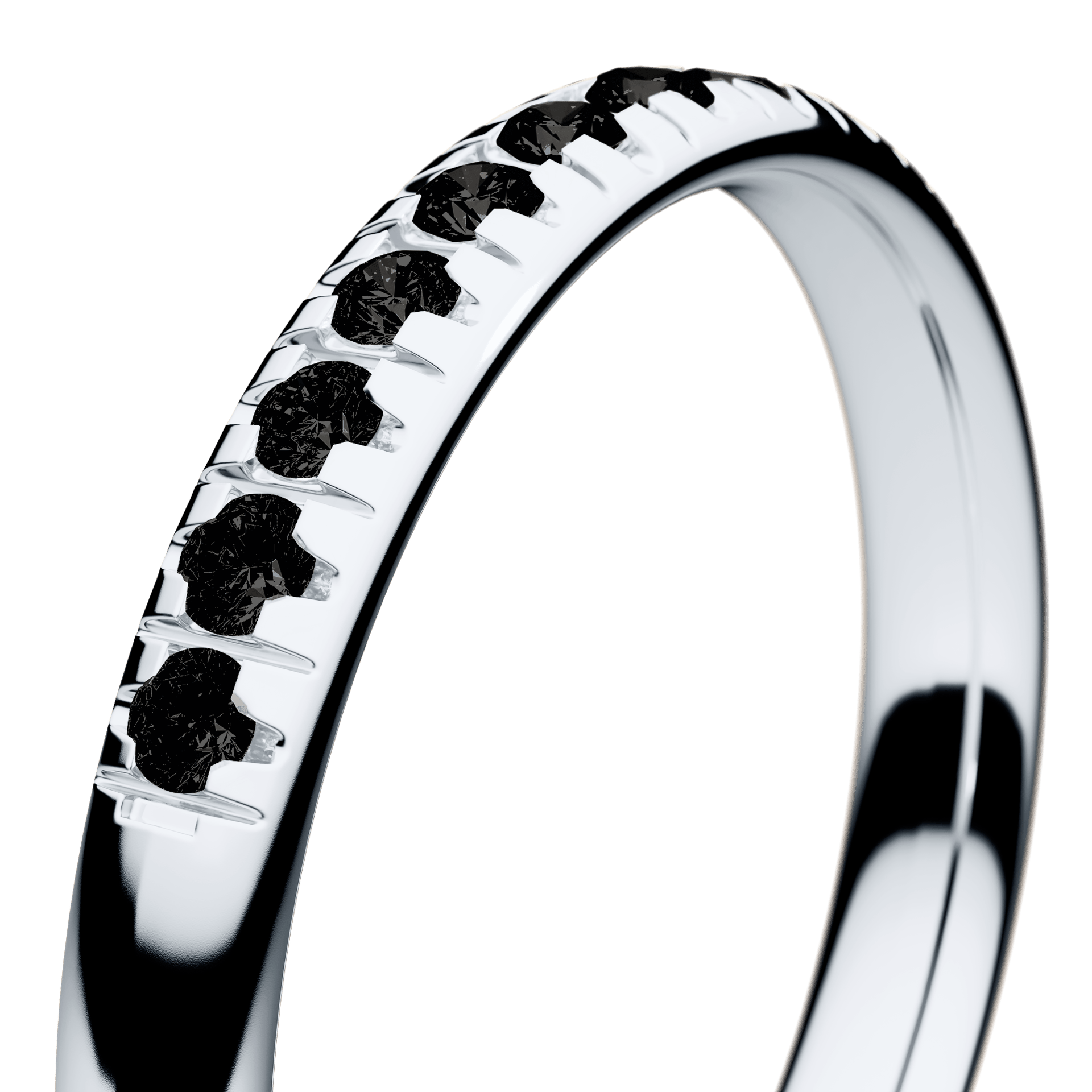 Dostawka Sunshine z białego złota z czarnym diamentem 0,18ct