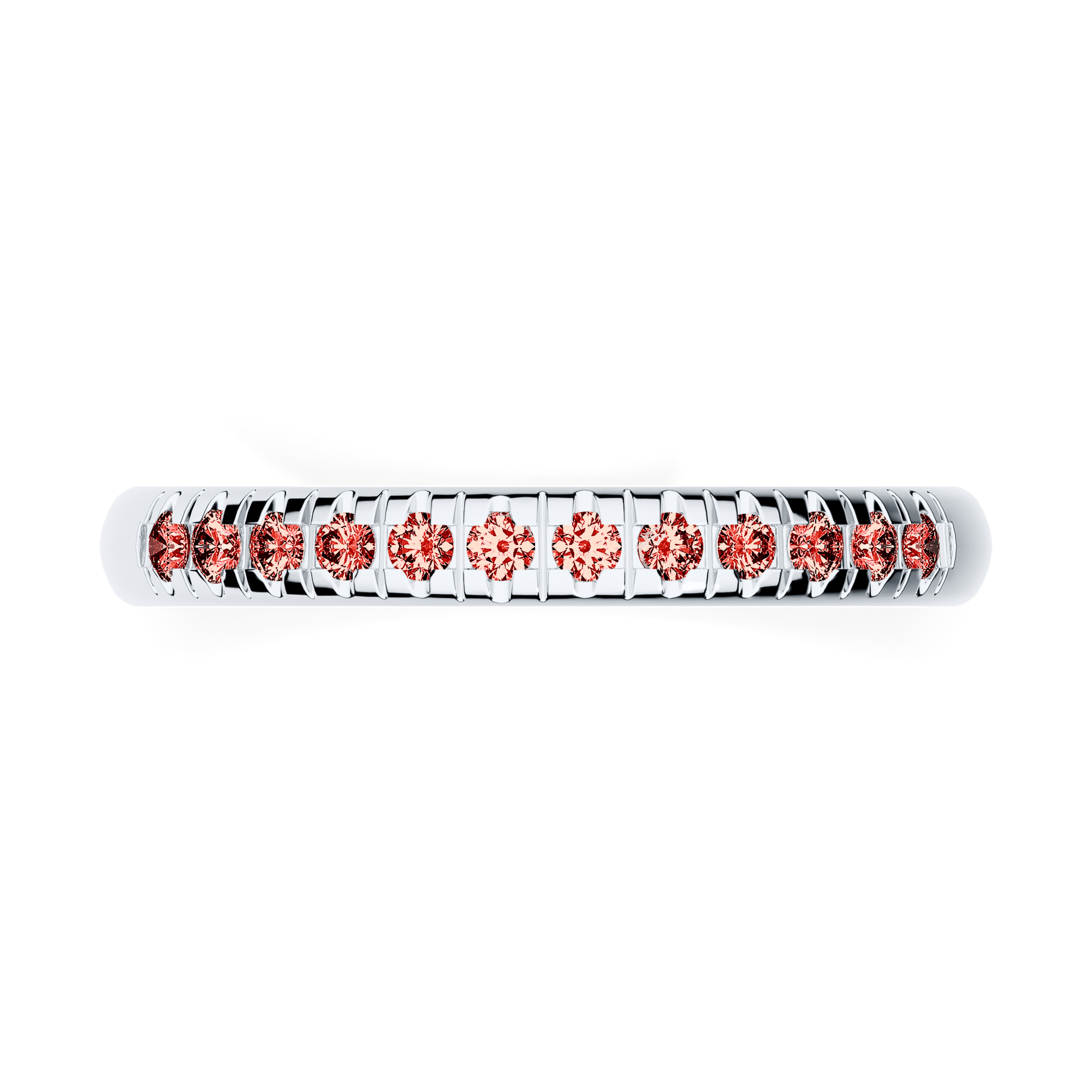 Dostawka Sunshine z białego złota z czerwonym diamentem 0,18ct