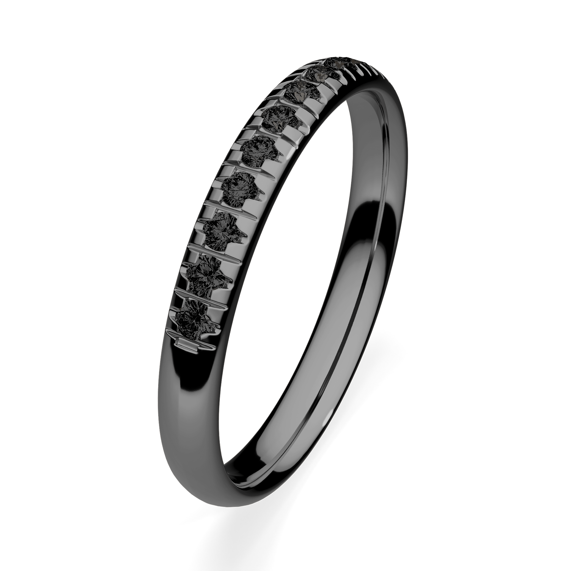 Dostawka Sunshine z czarnego złota z czarnym diamentem 0,18ct