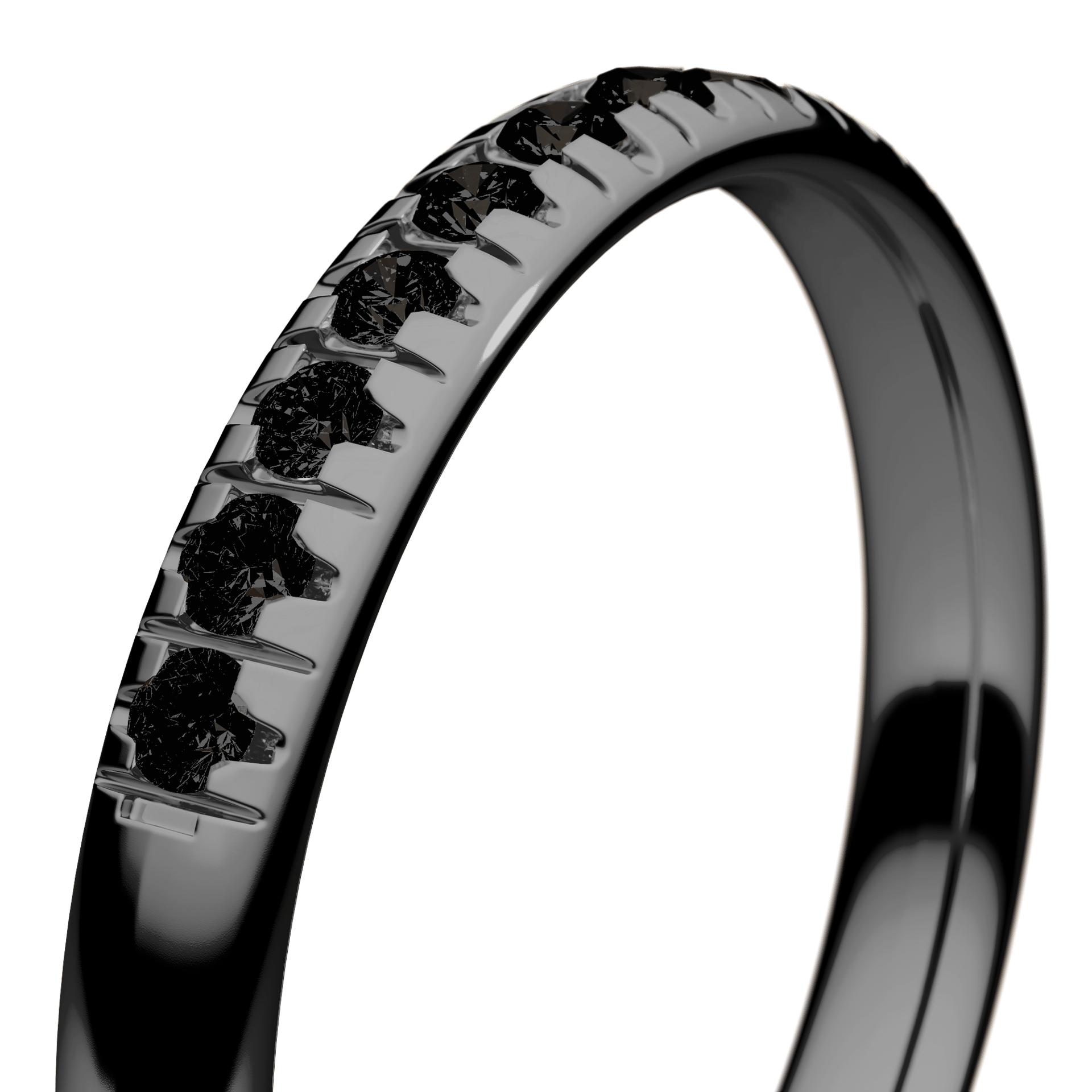 Dostawka Sunshine z czarnego złota z czarnym diamentem 0,18ct