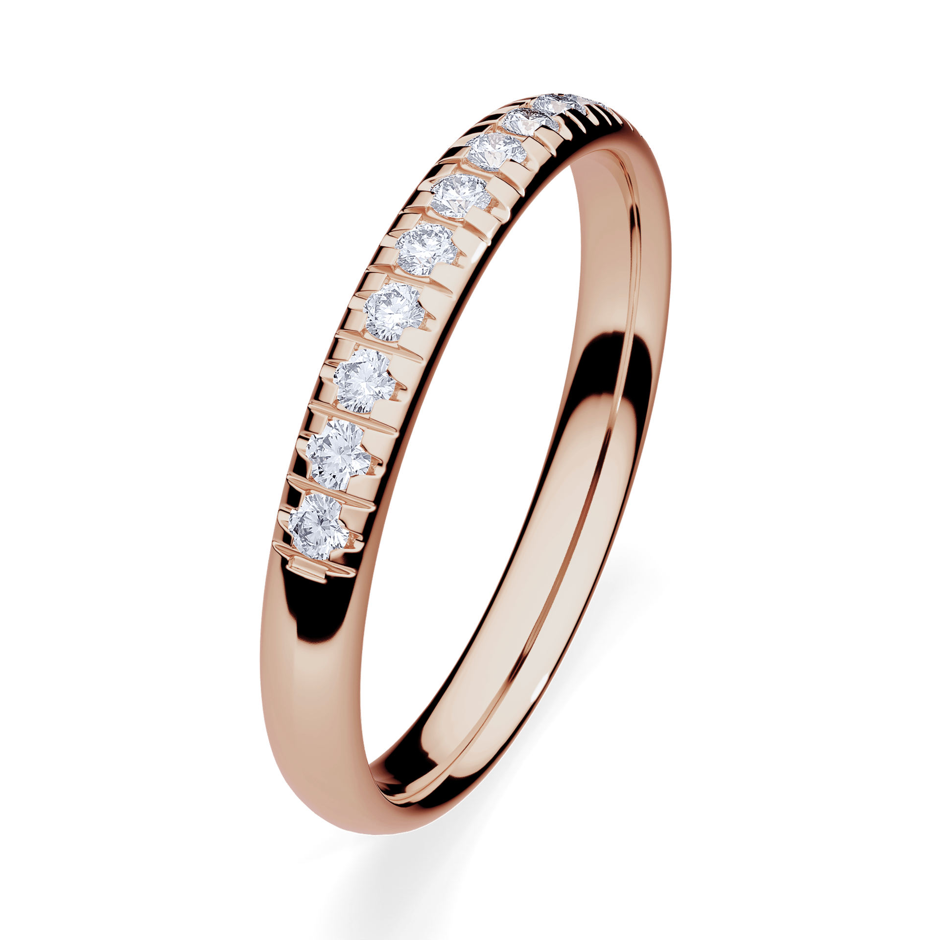 Dostawka Sunshine z różowego złota z diamentem laboratoryjnym 0,18ct