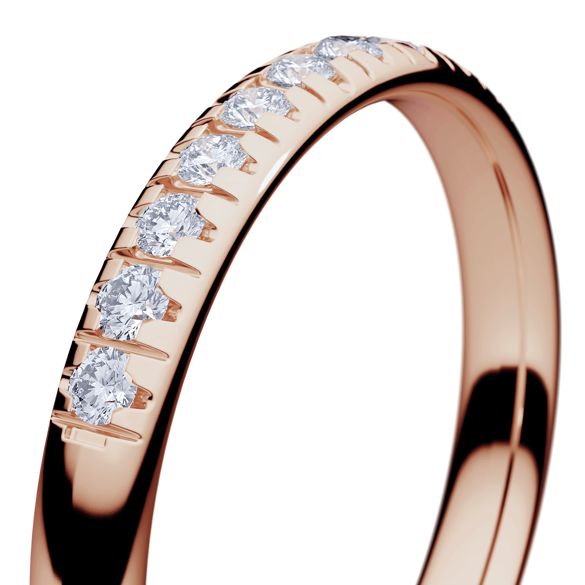 Dostawka Sunshine z różowego złota z diamentem laboratoryjnym 0,18ct