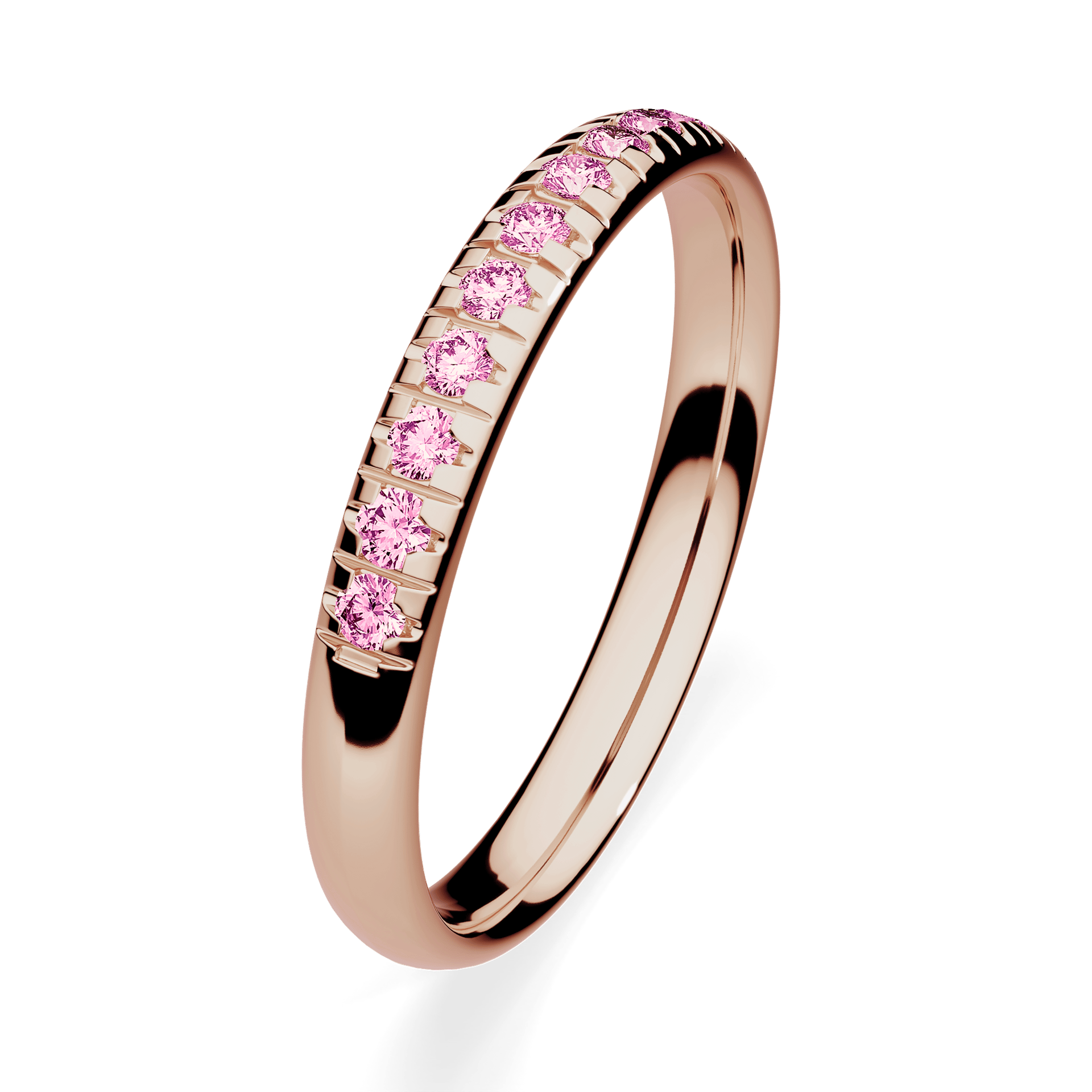 Dostawka Sunshine z różowego złota z różowym diamentem 0,18ct