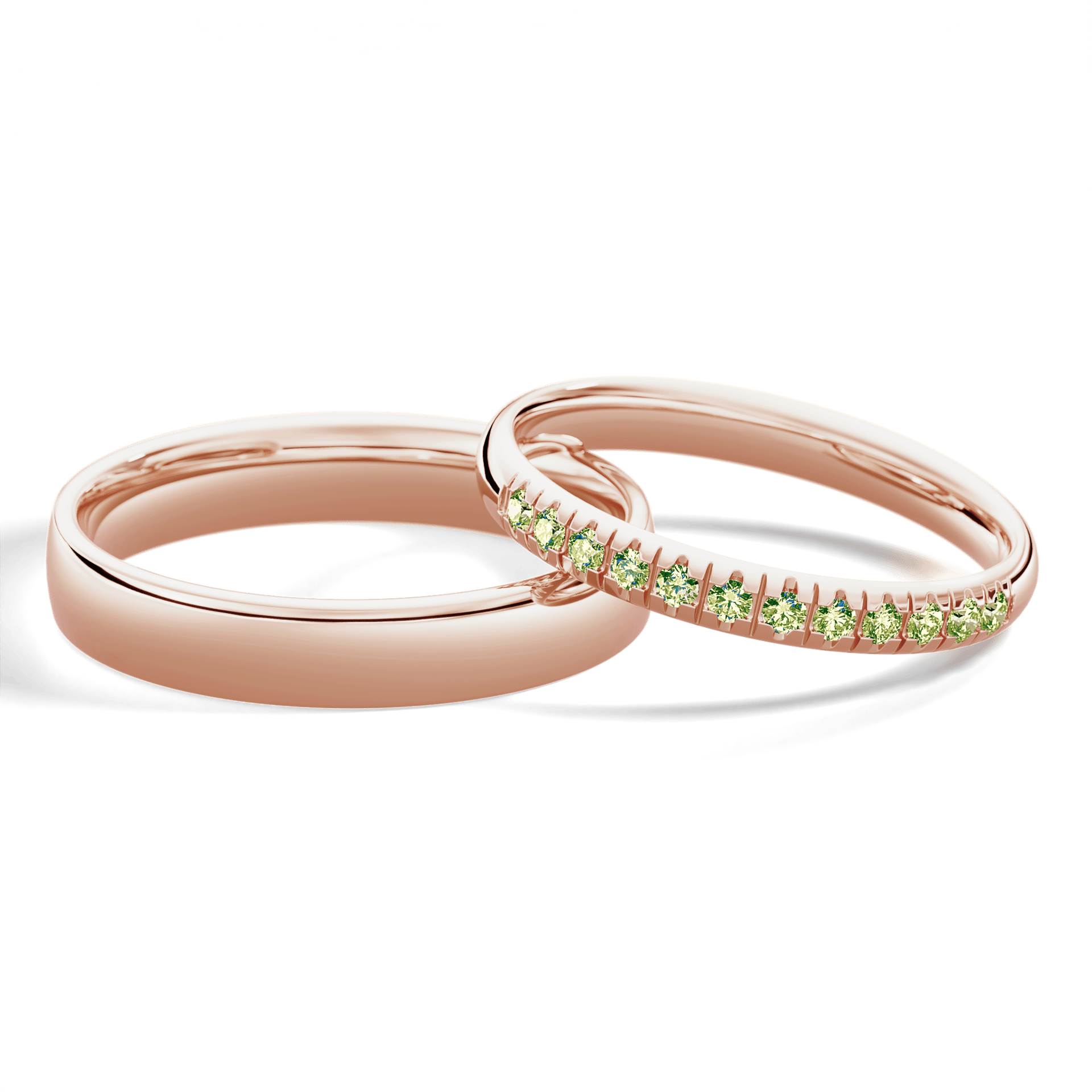 Dostawka sunshine rozowe zloto diament lab zielony jasny 12szt 04