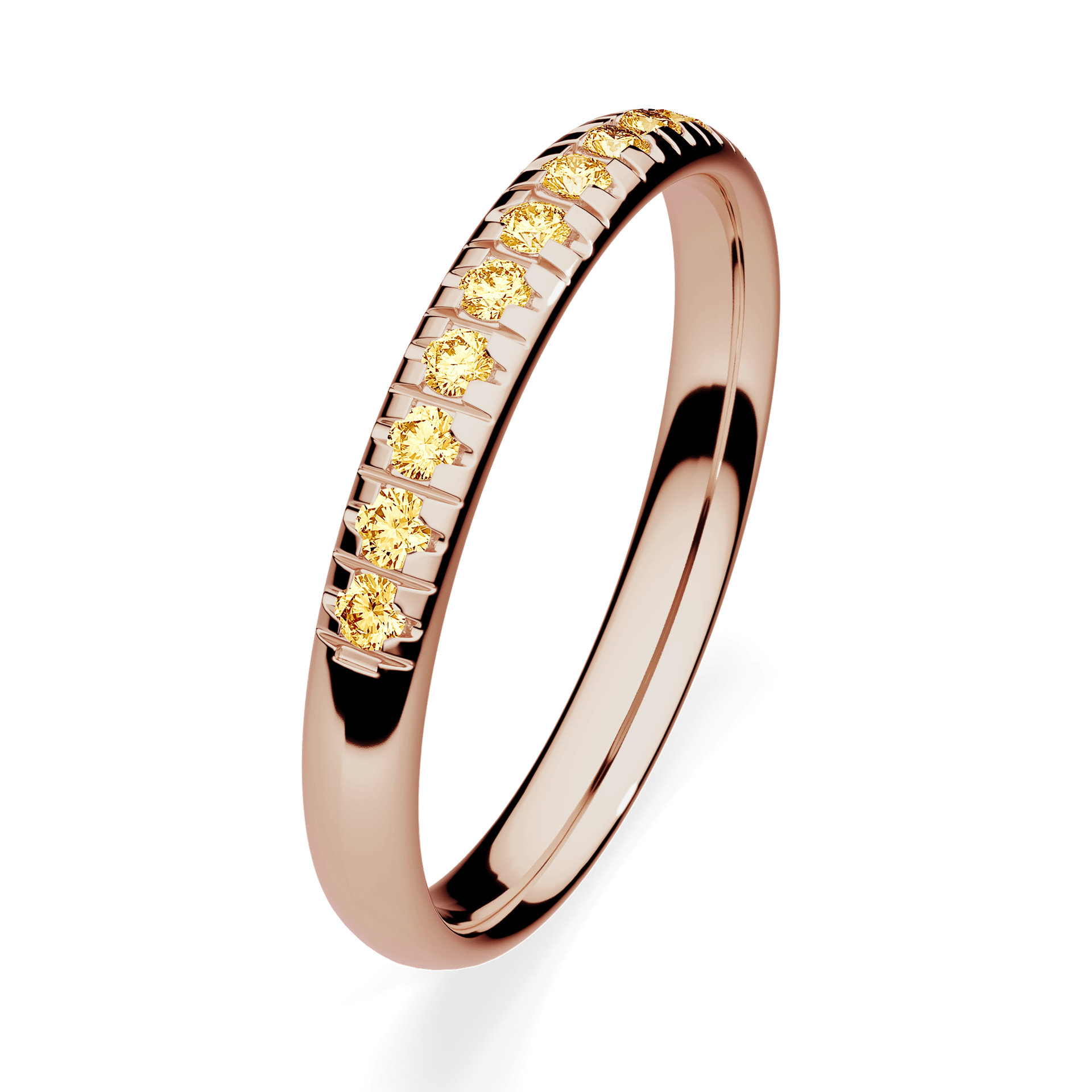 Dostawka Sunshine z różowego złota z żółtym diamentem 0,18ct