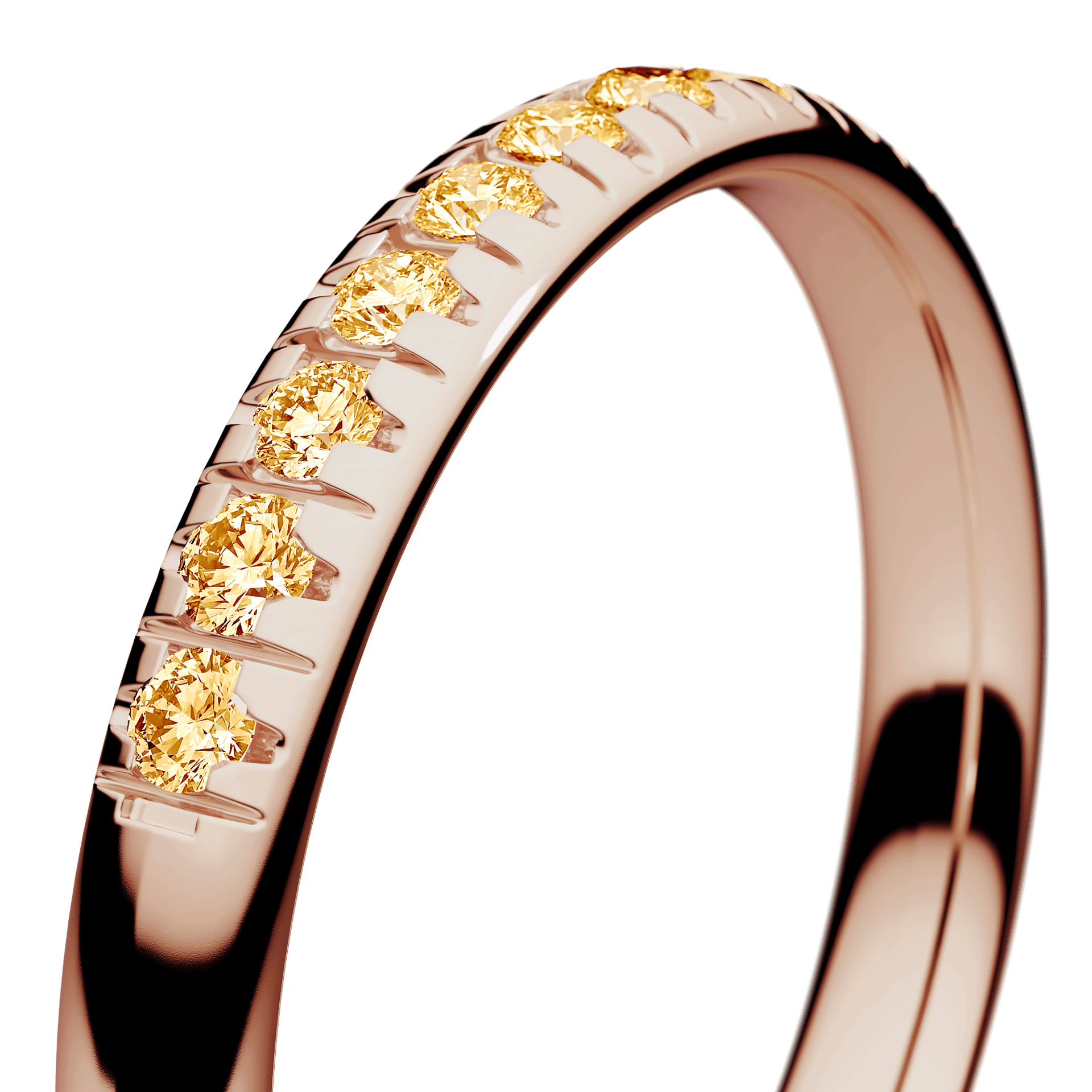 Dostawka Sunshine z różowego złota z żółtym diamentem 0,18ct