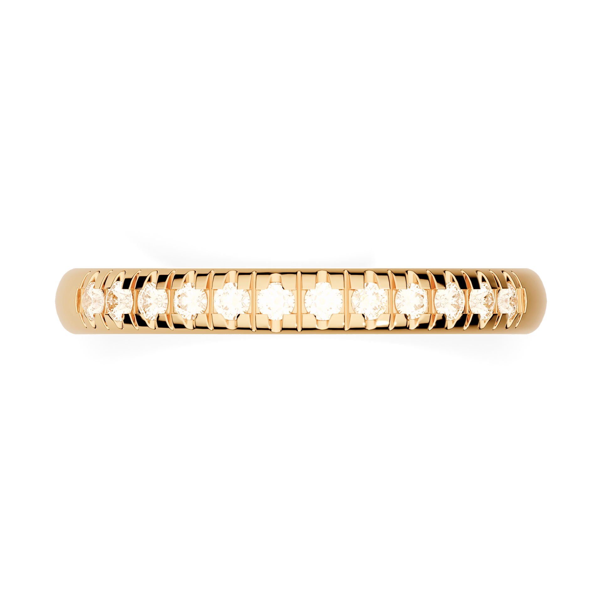 Dostawka Sunshine z żółtego złota z jasnym zielonym diamentem 0,18ct