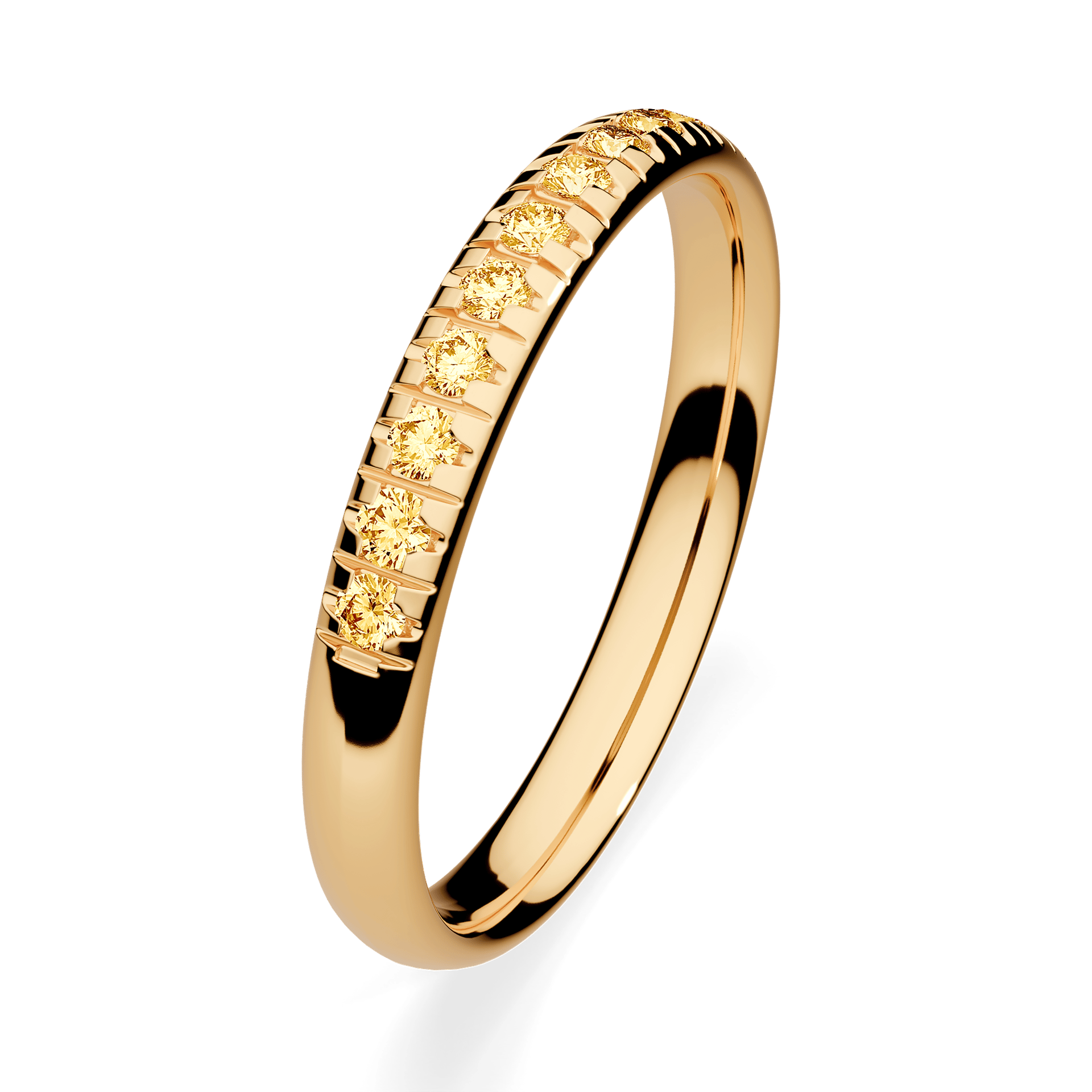 Dostawka Sunshine z żółtego złota z żółtym diamentem 0,18ct