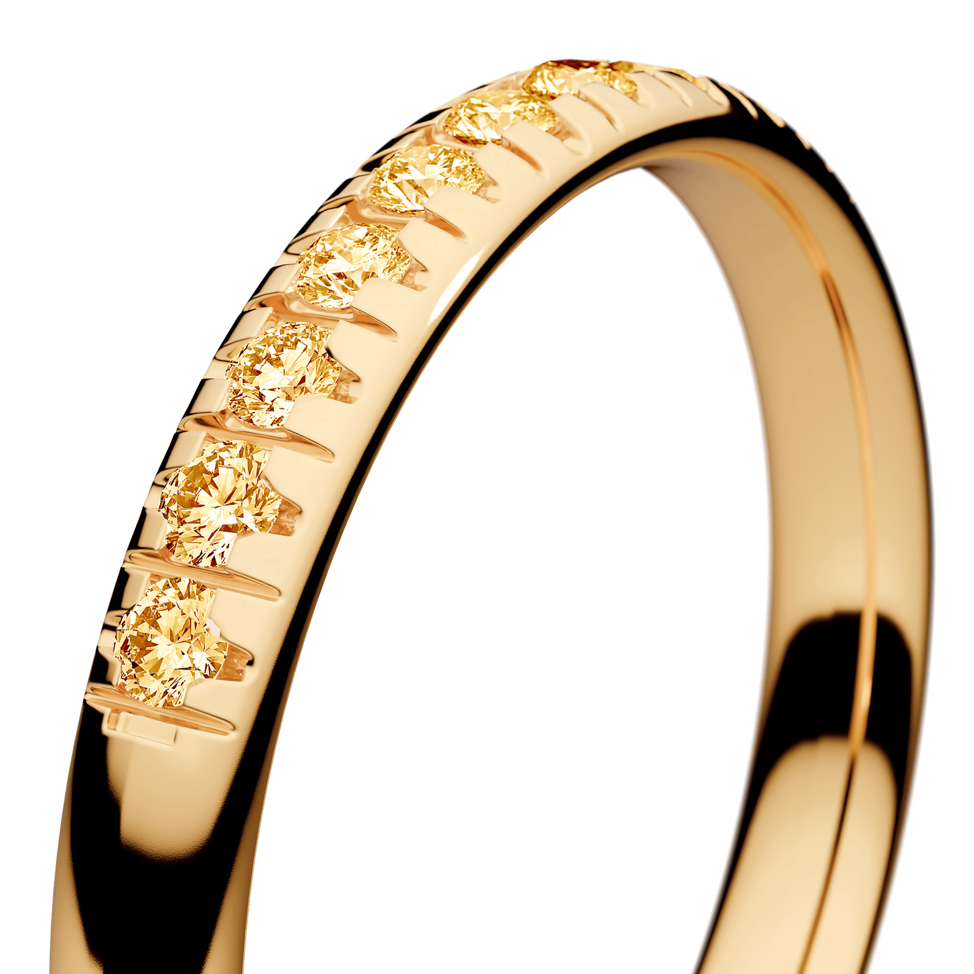 Dostawka Sunshine z żółtego złota z żółtym diamentem 0,18ct