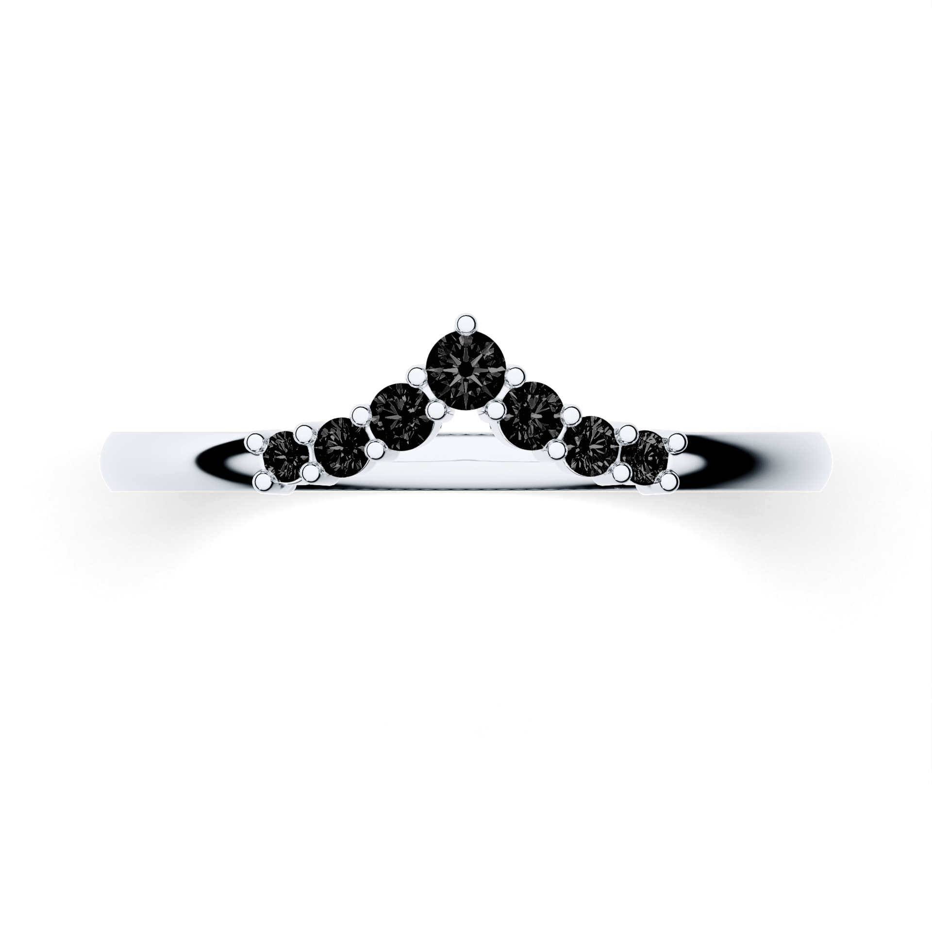 Dostawka Love z białego złota z czarnym diamentem 0,12ct