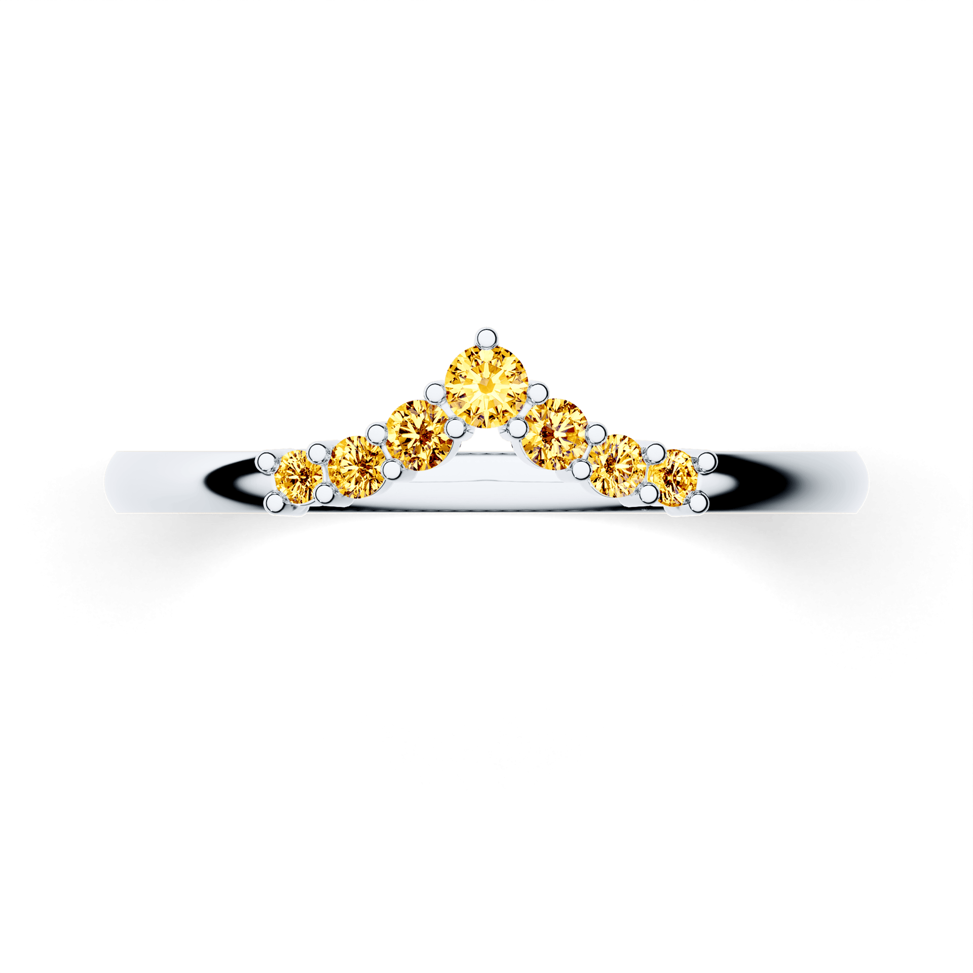 Dostawka Love z białego złota z żółtym diamentem 0,12ct