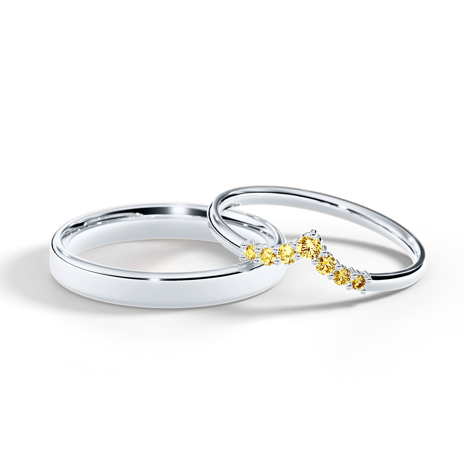 Dostawka love biale zloto diament lab zolty 7szt 04