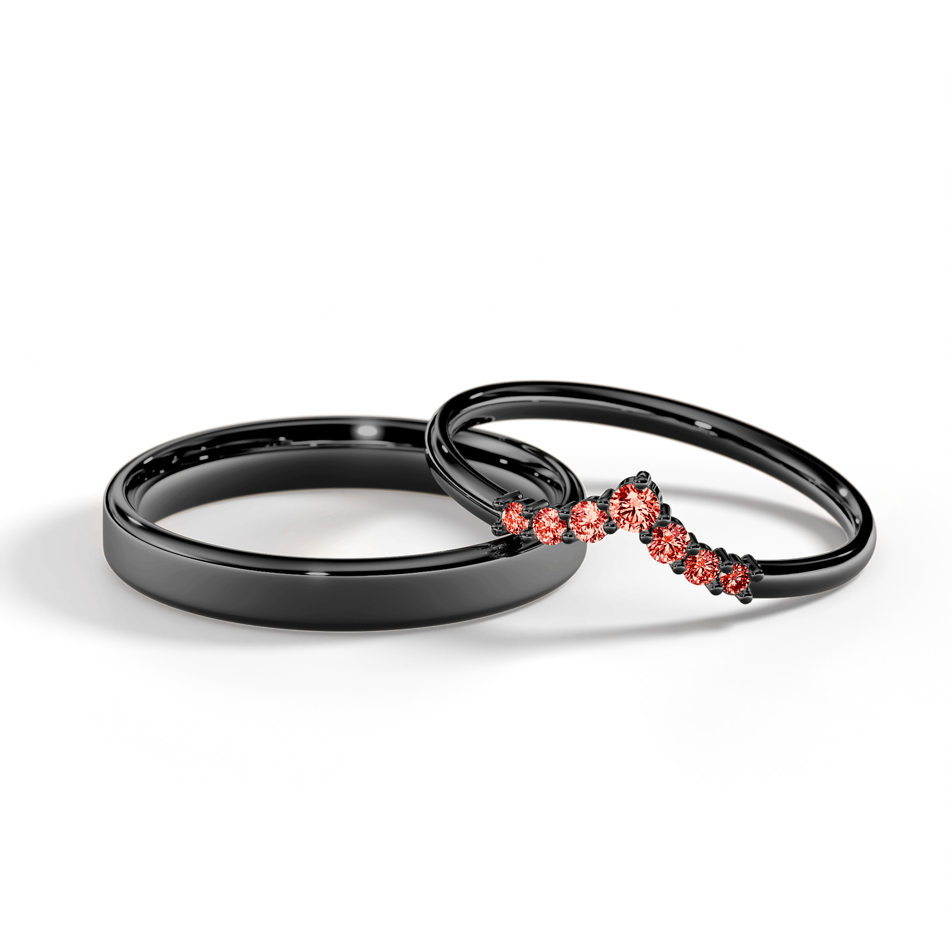 Dostawka love czarne zloto diament lab czerwony 7szt 04