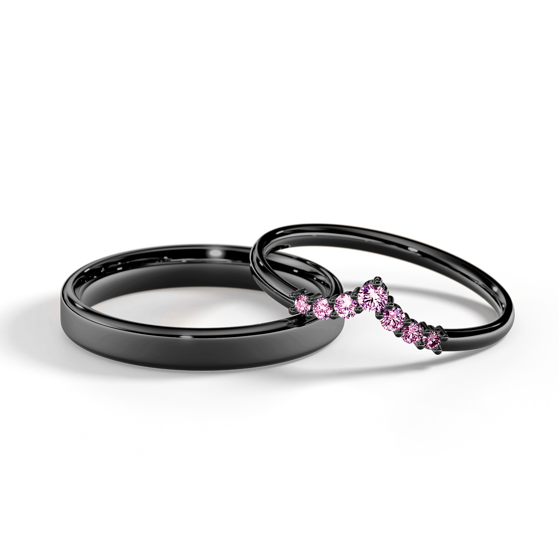 Dostawka love czarne zloto diament lab rozowy 7szt 04