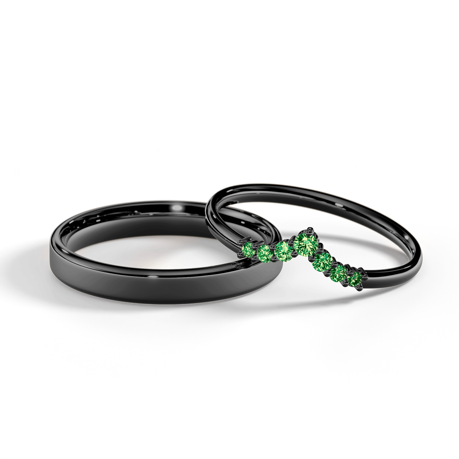 Dostawka love czarne zloto diament lab zielony ciemny 7szt 04