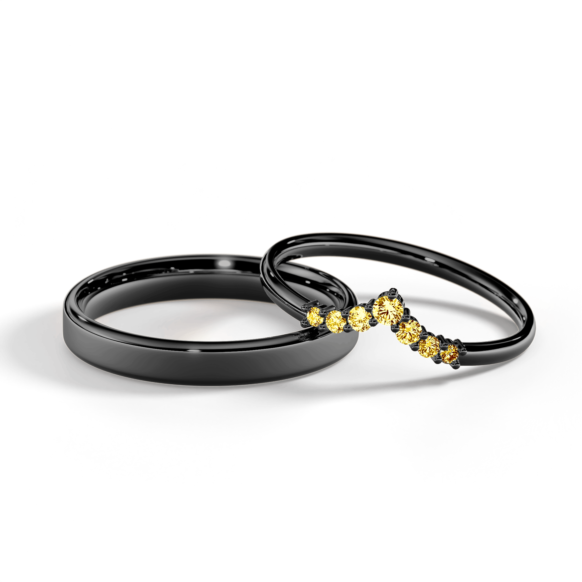 Dostawka love czarne zloto diament lab zolty 7szt 04