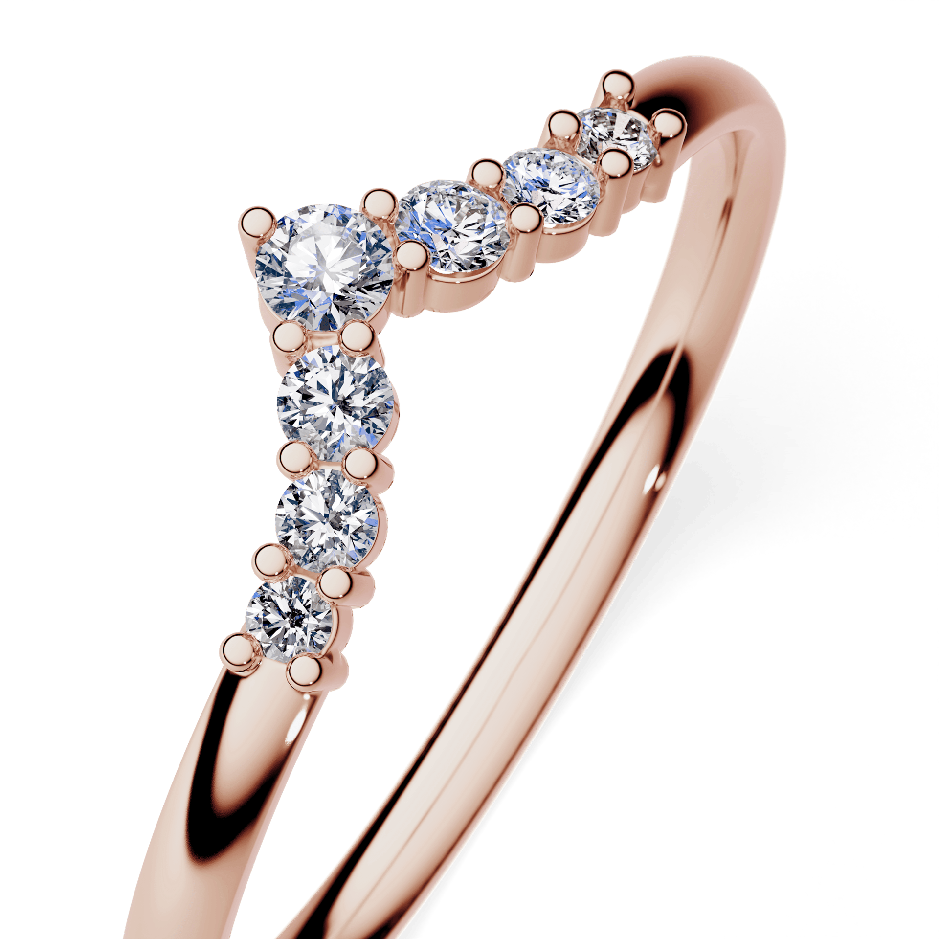 Dostawka Love z różowego złota z diamentem naturalnym 0,12ct