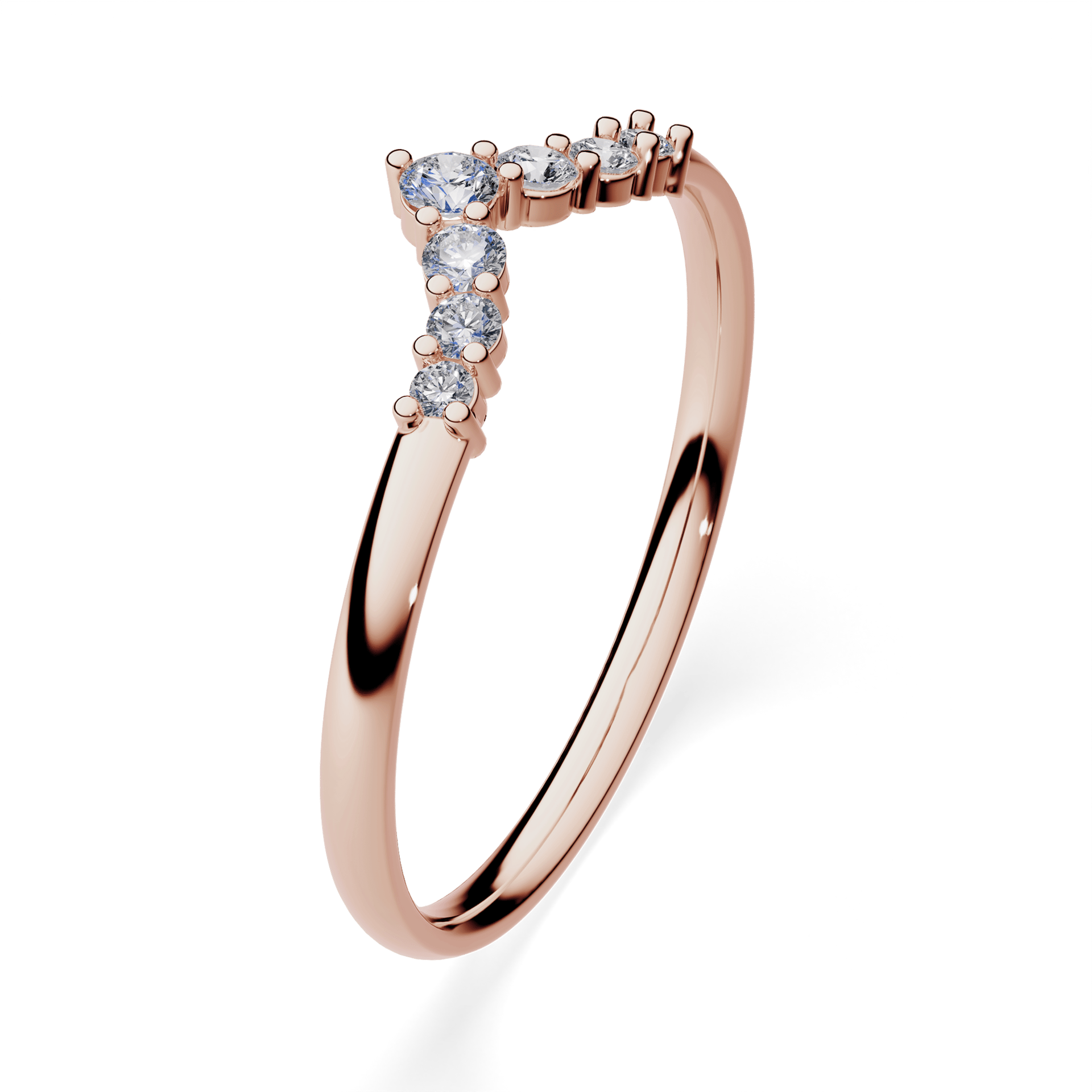 Dostawka Love z różowego złota z diamentem laboratoryjnym 0,12ct