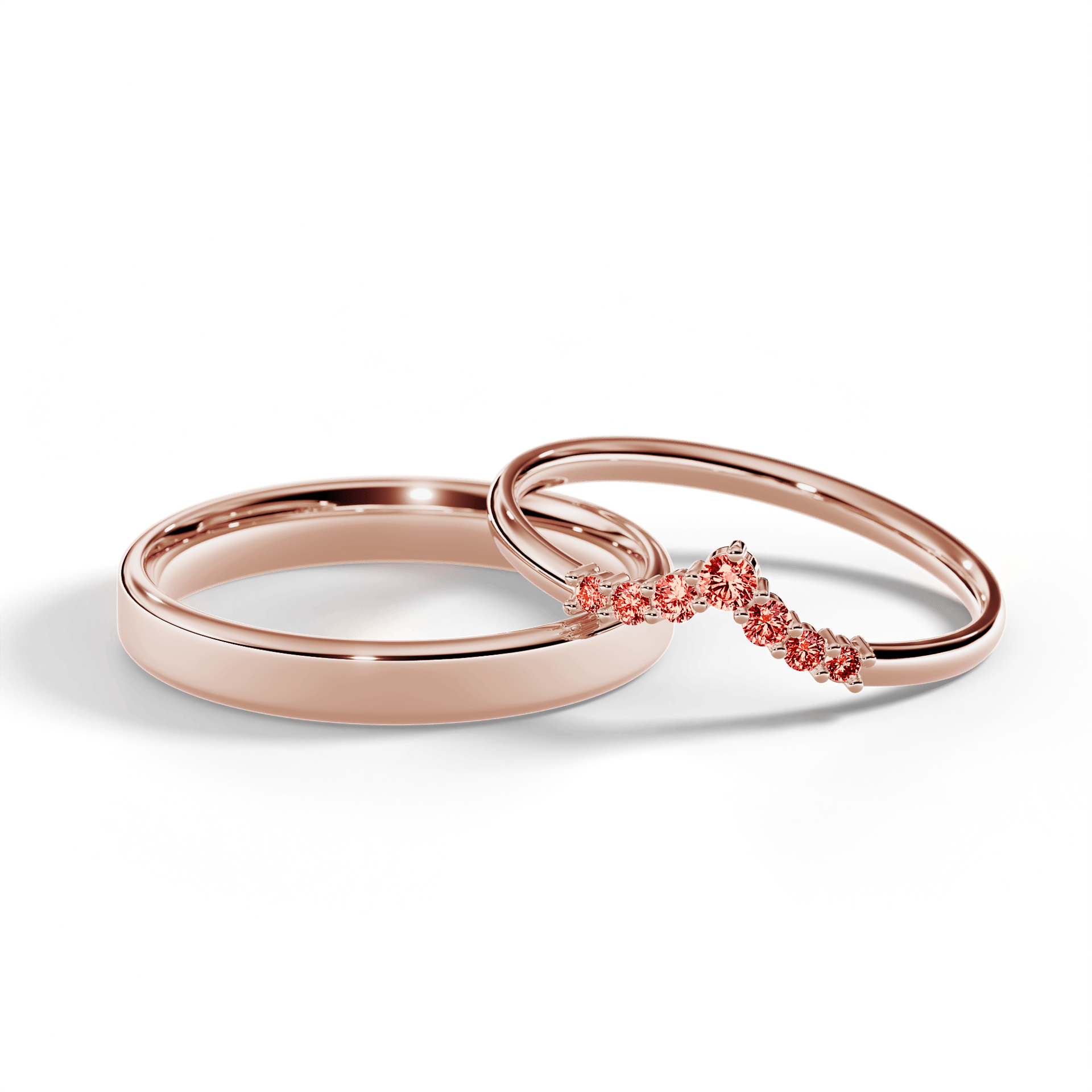 Dostawka love rozowe zloto diament lab czerwony 7szt 04