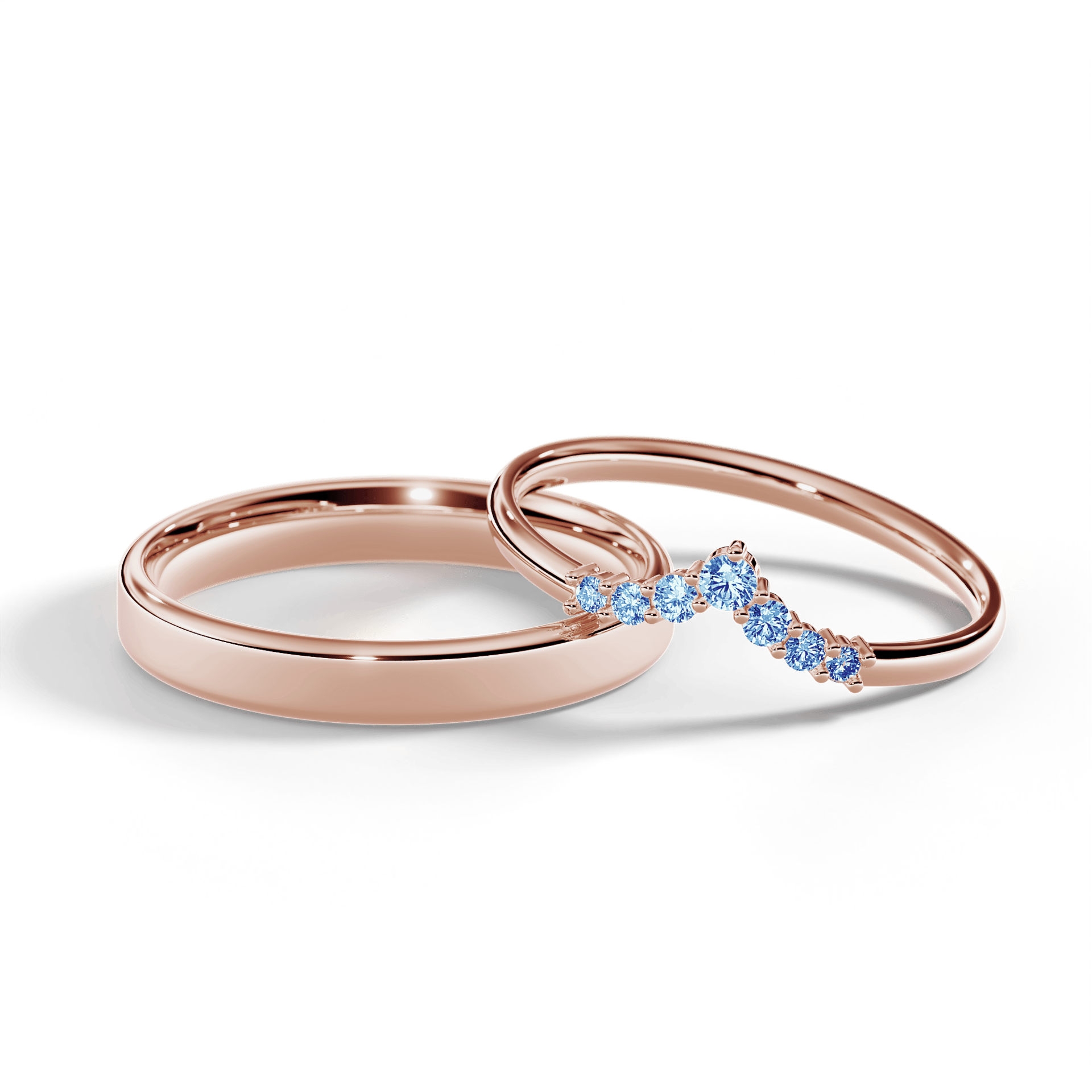 Dostawka love rozowe zloto diament lab niebieski 7szt 04