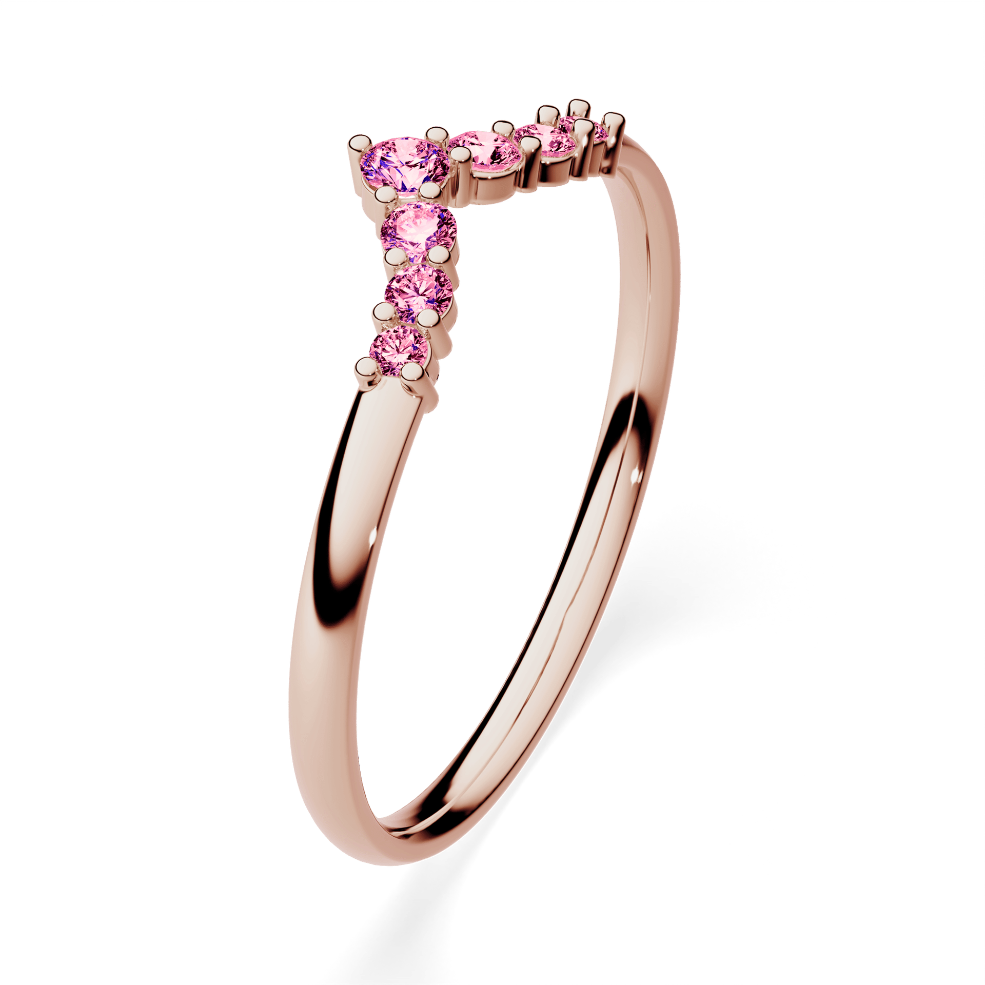 Dostawka Love z różowego złota z różowym diamentem 0,12ct