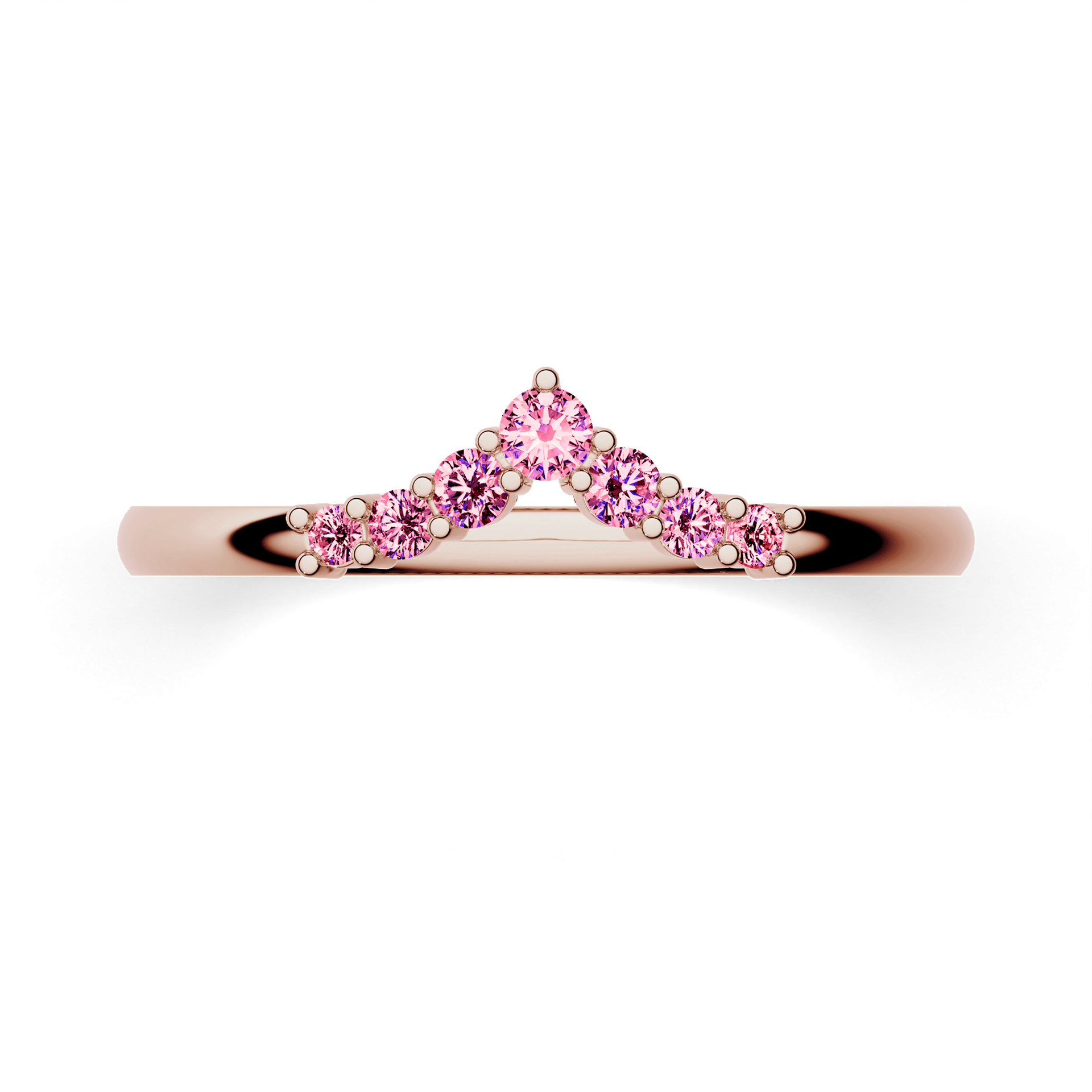 Dostawka Love z różowego złota z różowym diamentem 0,12ct