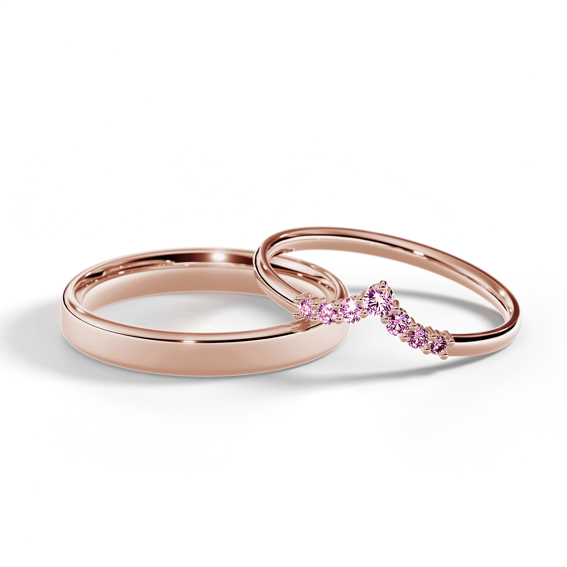 Dostawka love rozowe zloto diament lab rozowy 7szt 04