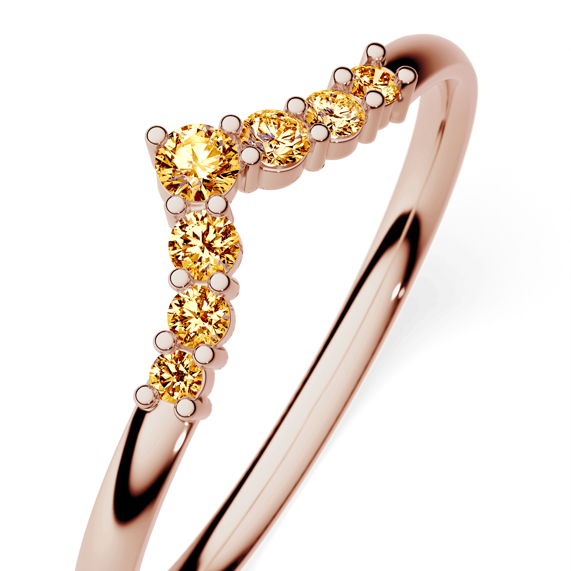 Dostawka Love z różowego złota z żółtym diamentem 0,12ct