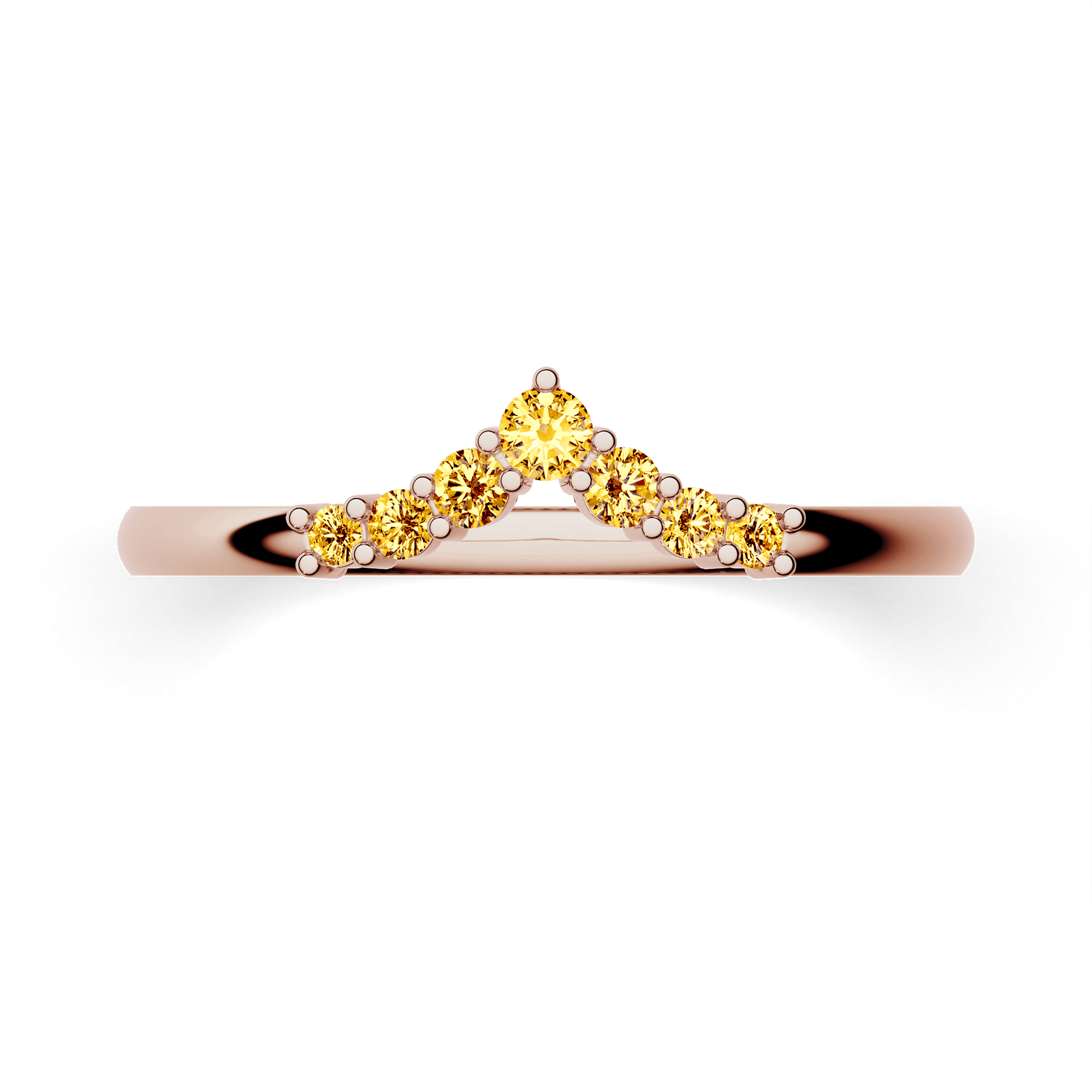 Dostawka Love z różowego złota z żółtym diamentem 0,12ct