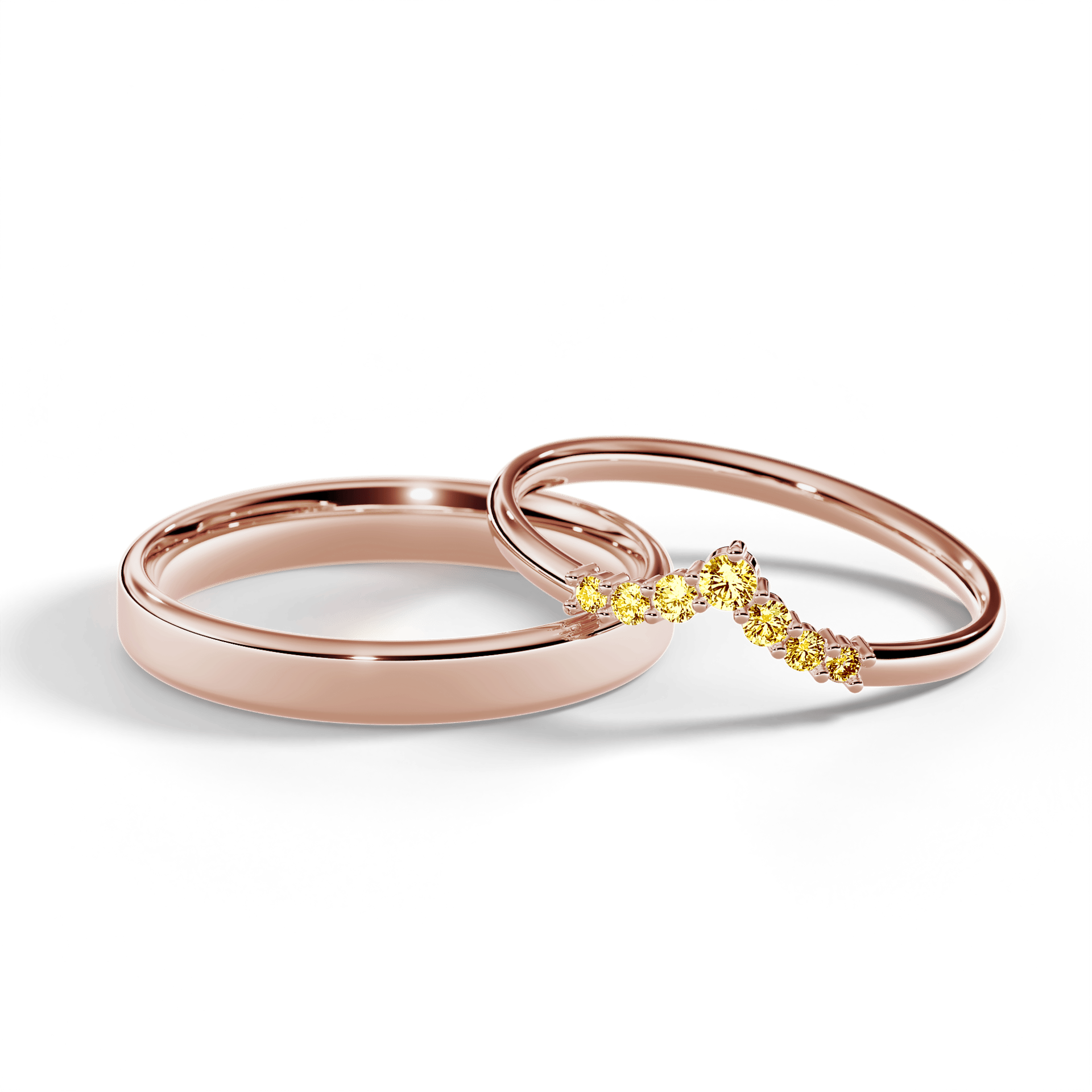 Dostawka love rozowe zloto diament lab zolty 7szt 04