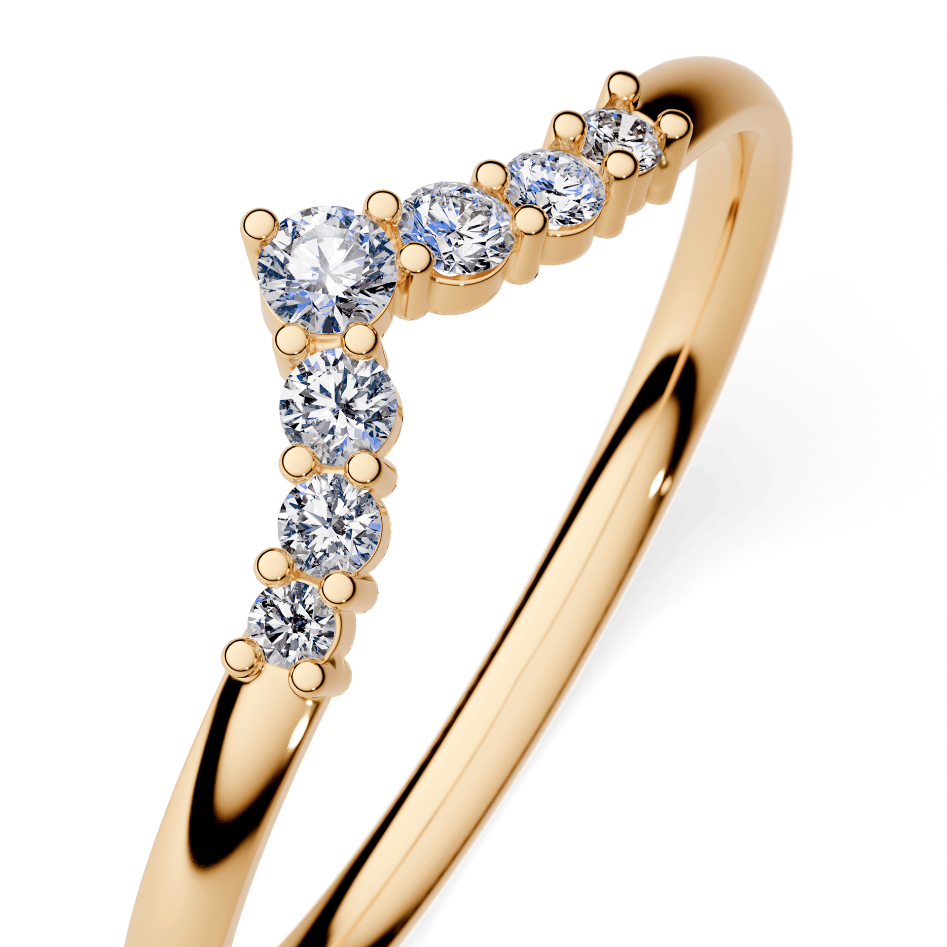 Dostawka Love z żółtego złota z diamentem naturalnym 0,12ct